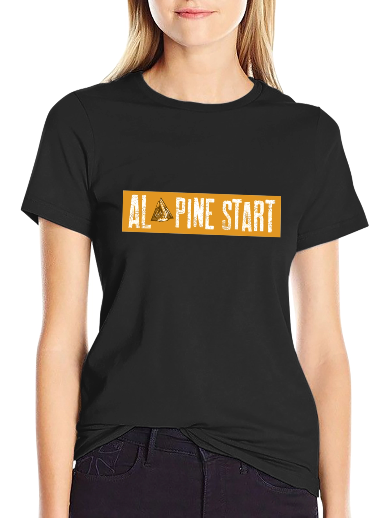 Camiseta Negra Alpine Start para Aventura