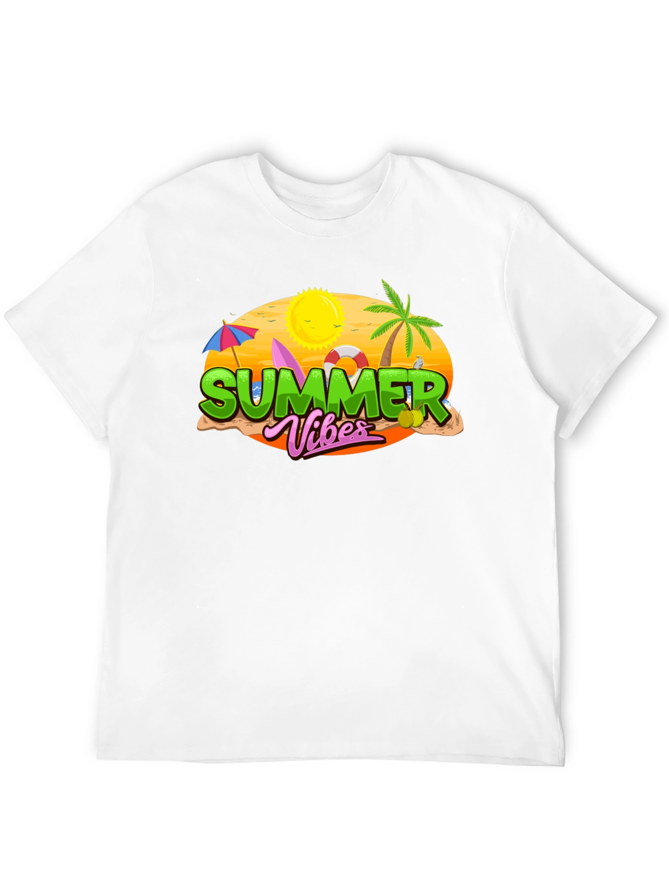 Camiseta Negra Summer Vibes para Hombre