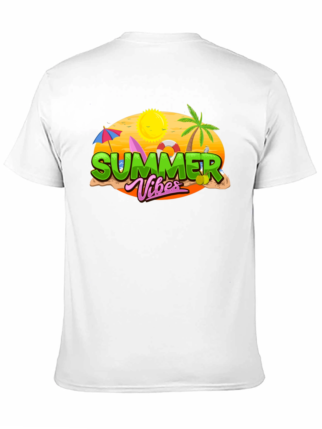 Camiseta Negra Summer Vibes para Hombre
