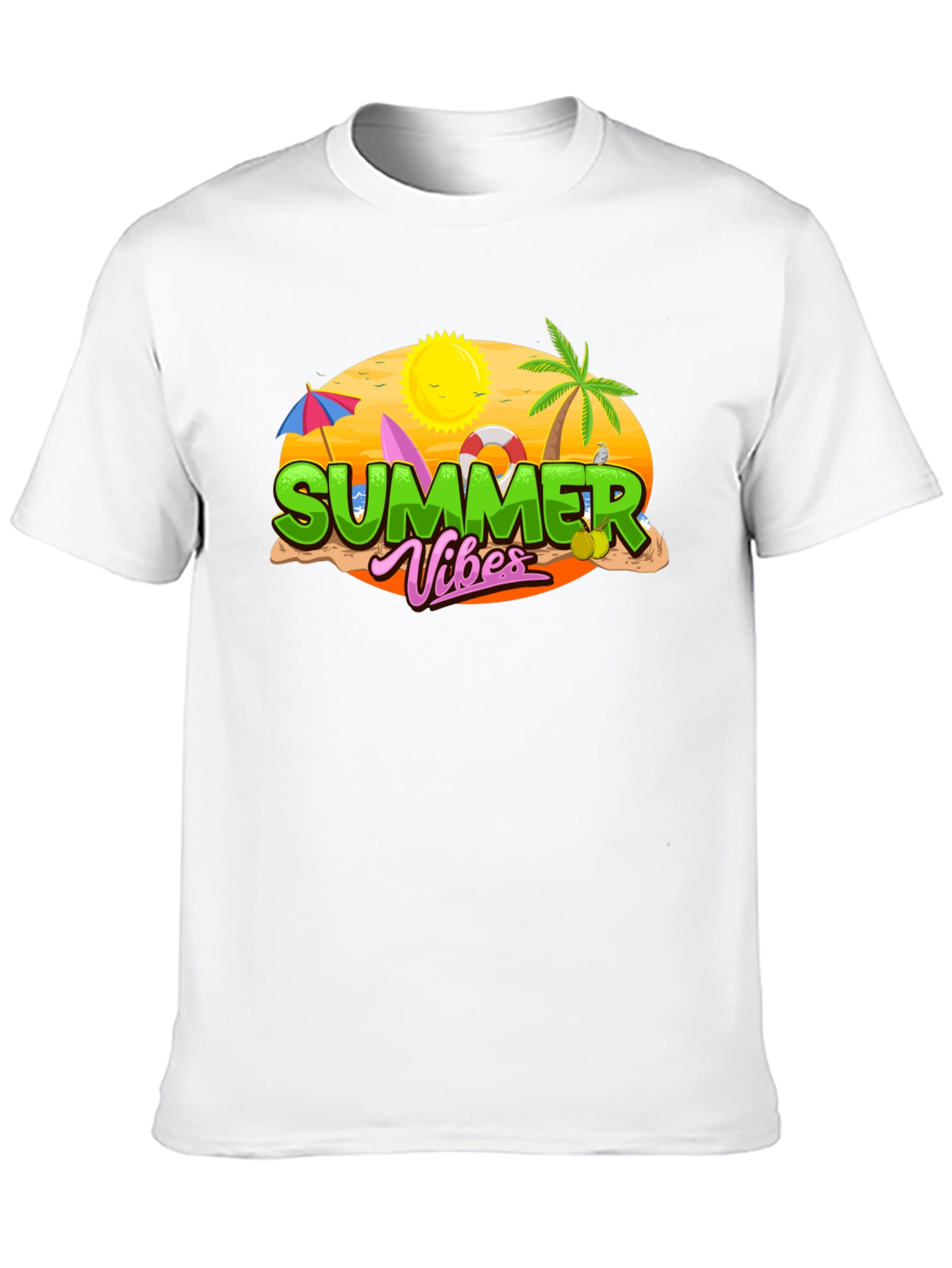 Camiseta Negra Summer Vibes para Hombre