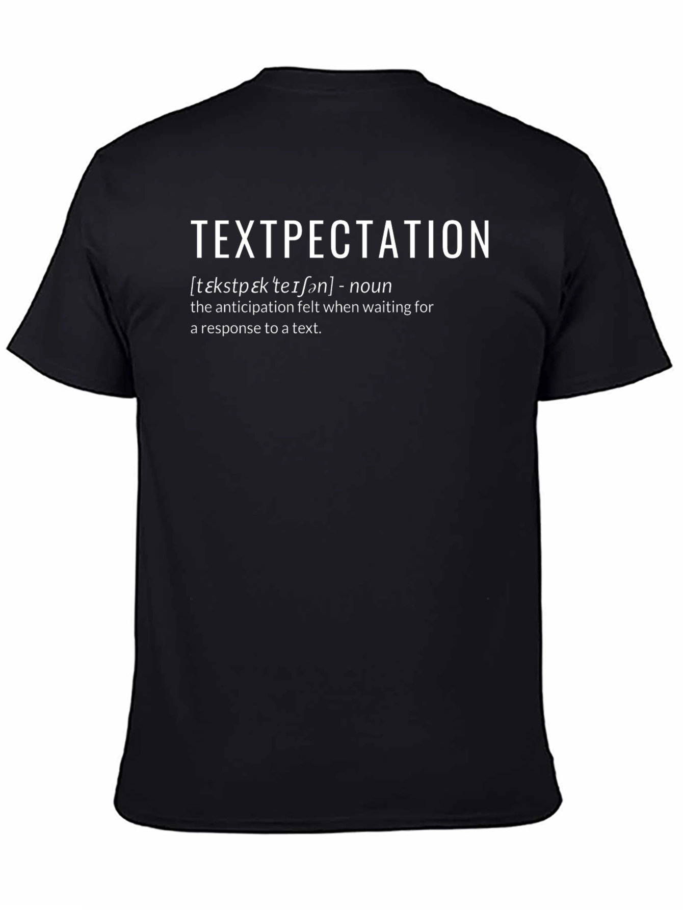 Camiseta Textpectation Humorística Negra