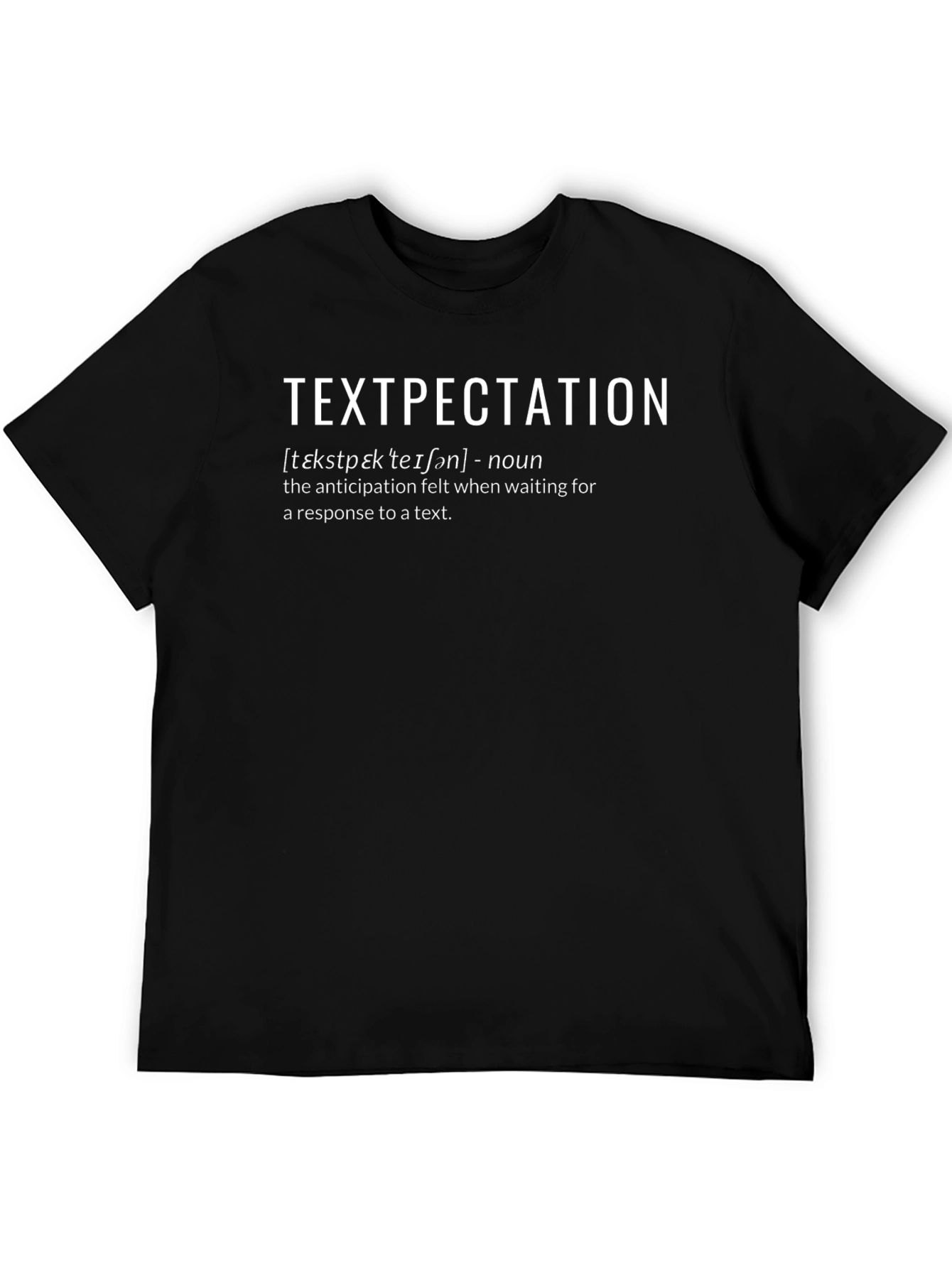 Camiseta Textpectation Humorística Negra