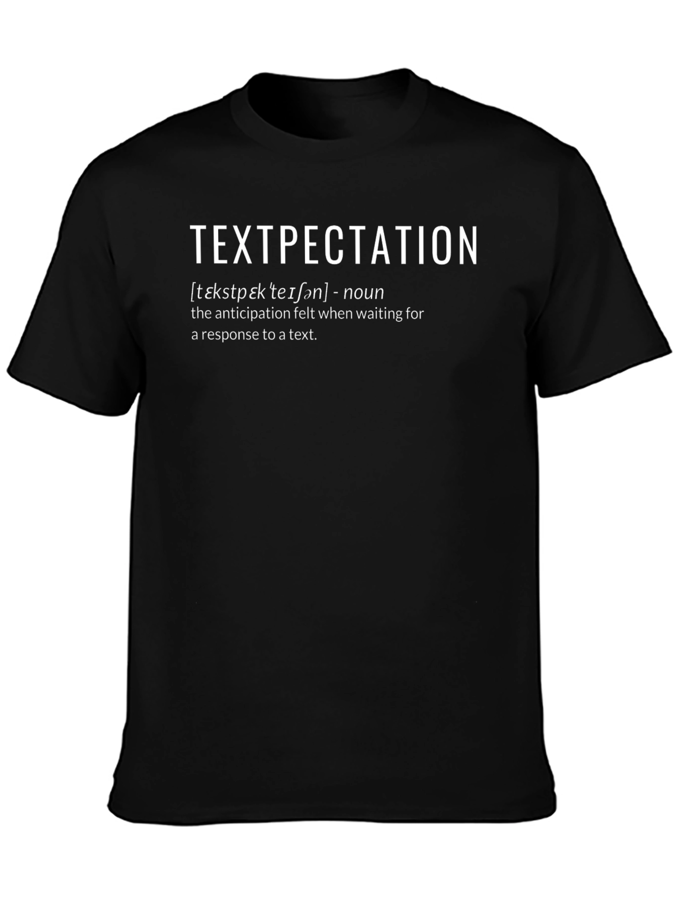 Camiseta Textpectation Humorística Negra