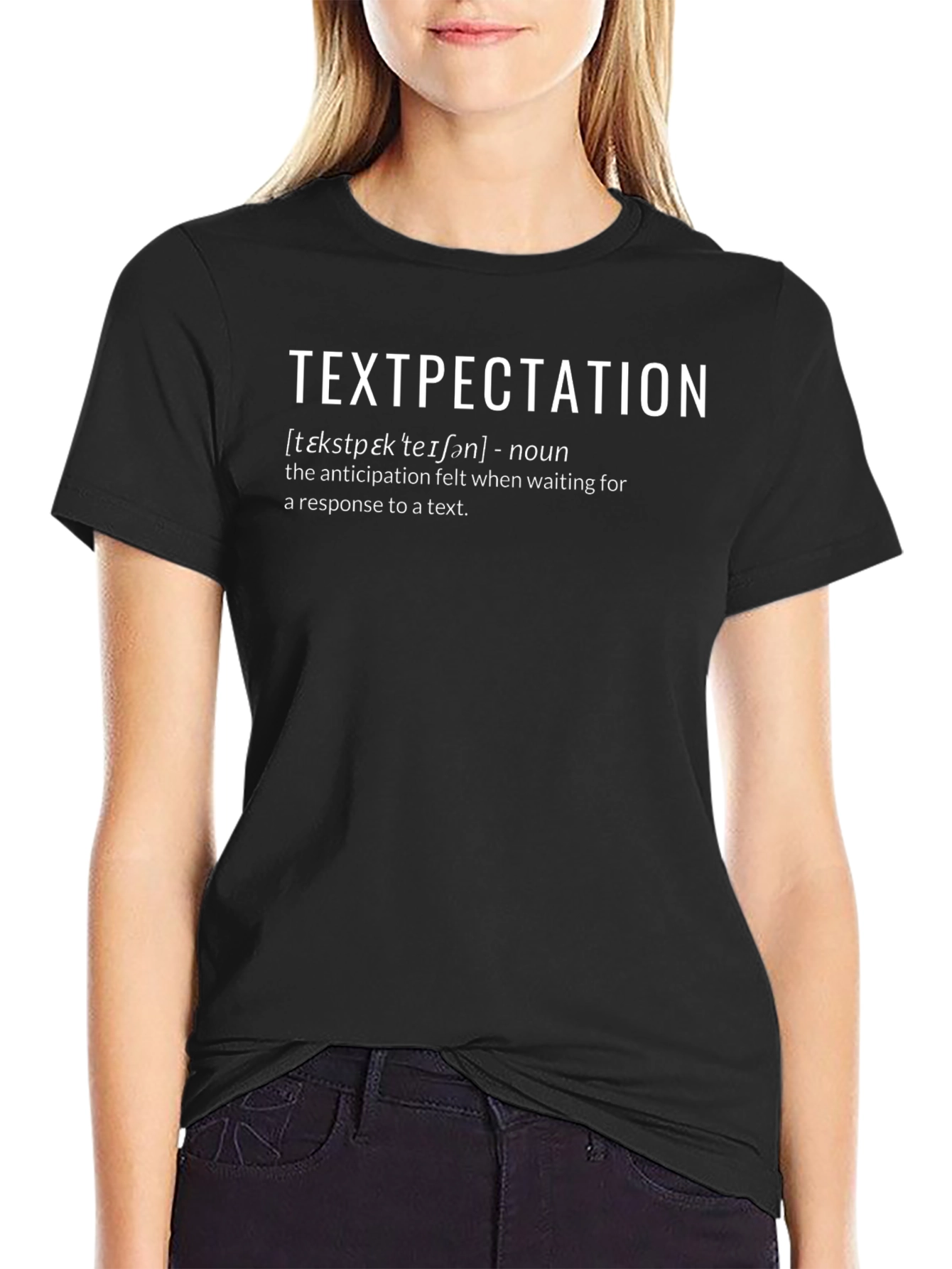 Camiseta Textpectation Humorística Negra