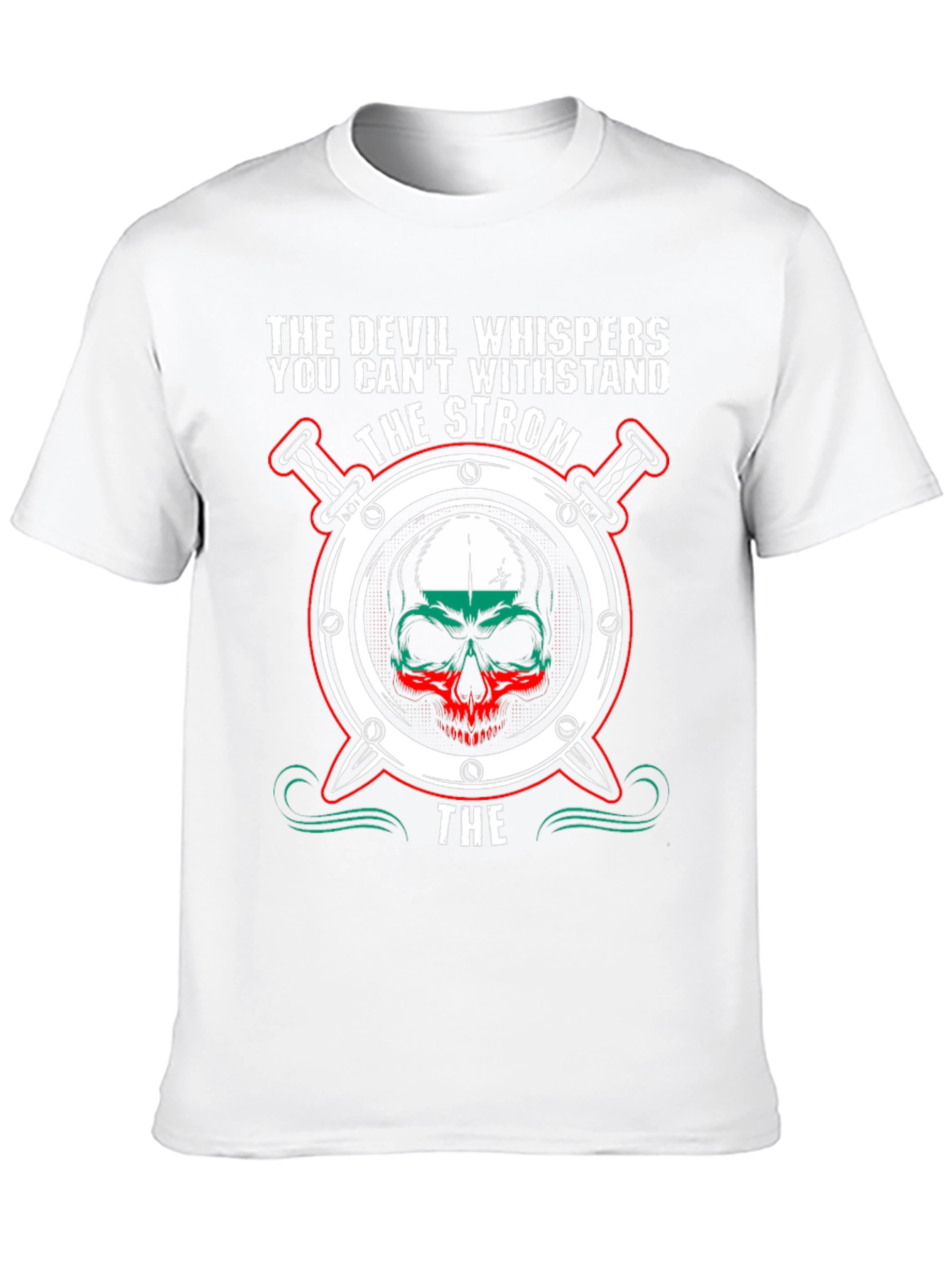 Camiseta Negra Calavera The Devil Whispers