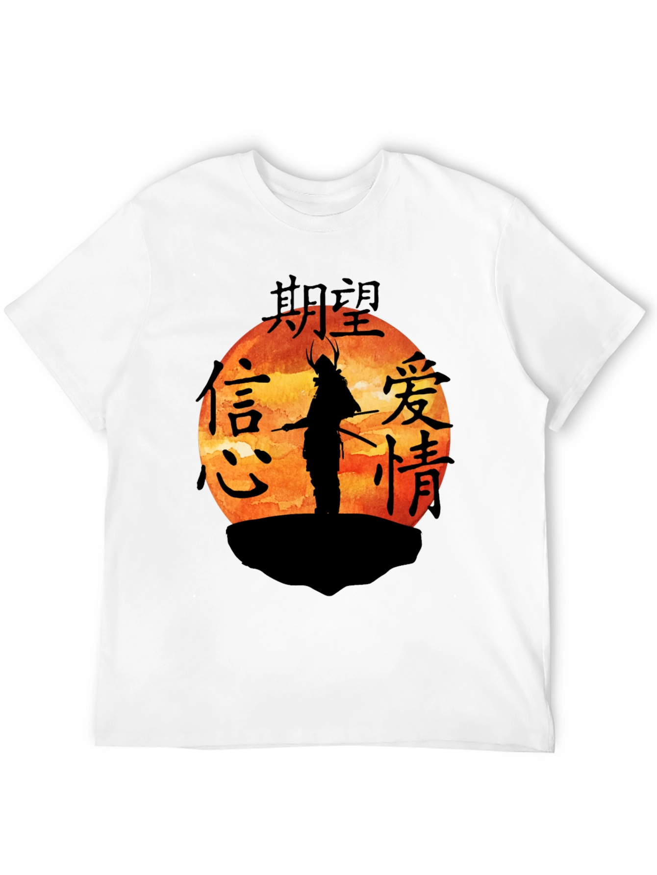 Camiseta Hombre Samurai Atardecer Japonés