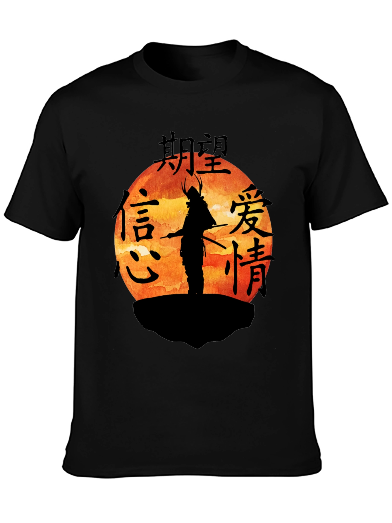 Camiseta Hombre Samurai Atardecer Japonés