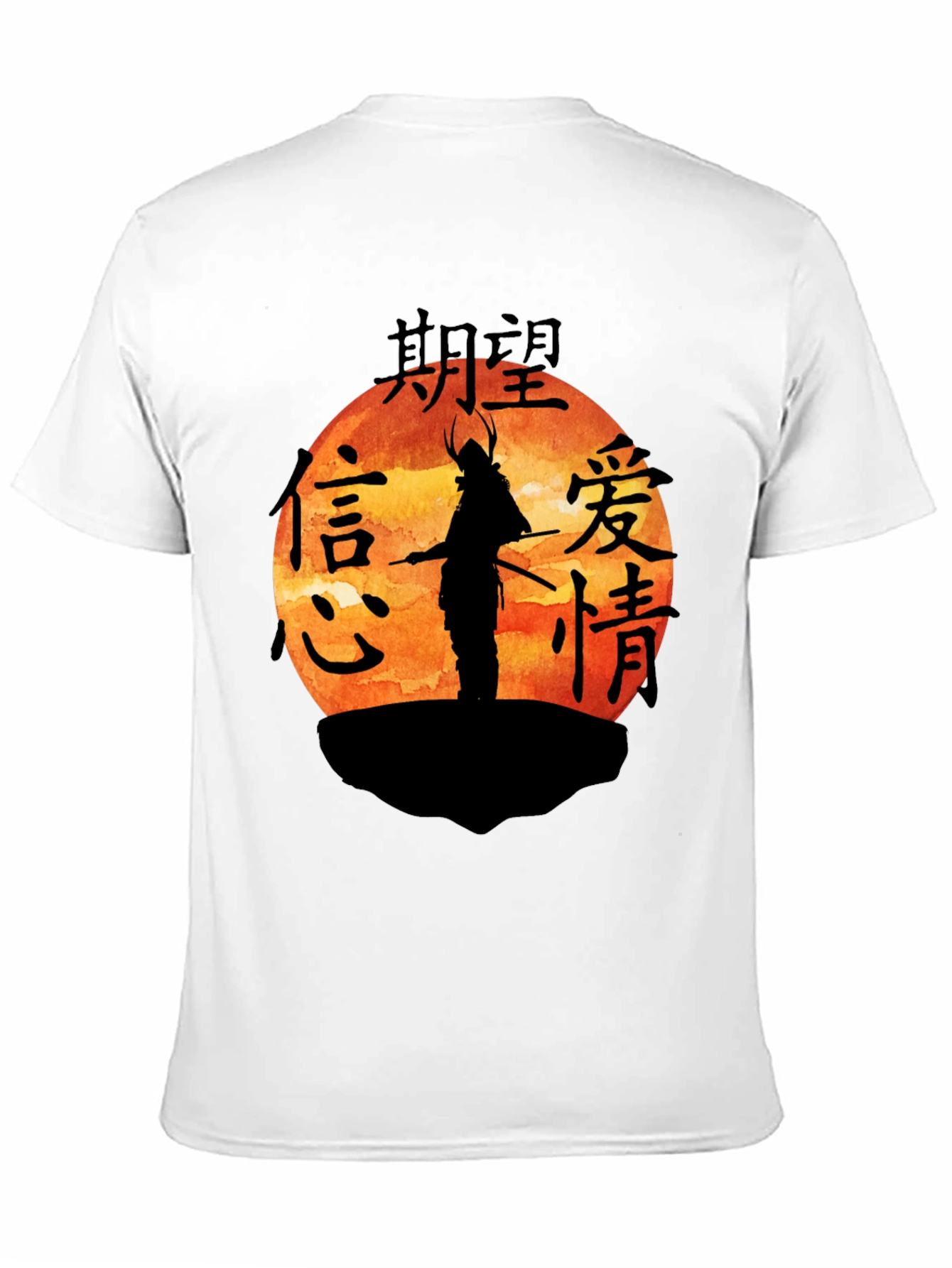 Camiseta Hombre Samurai Atardecer Japonés