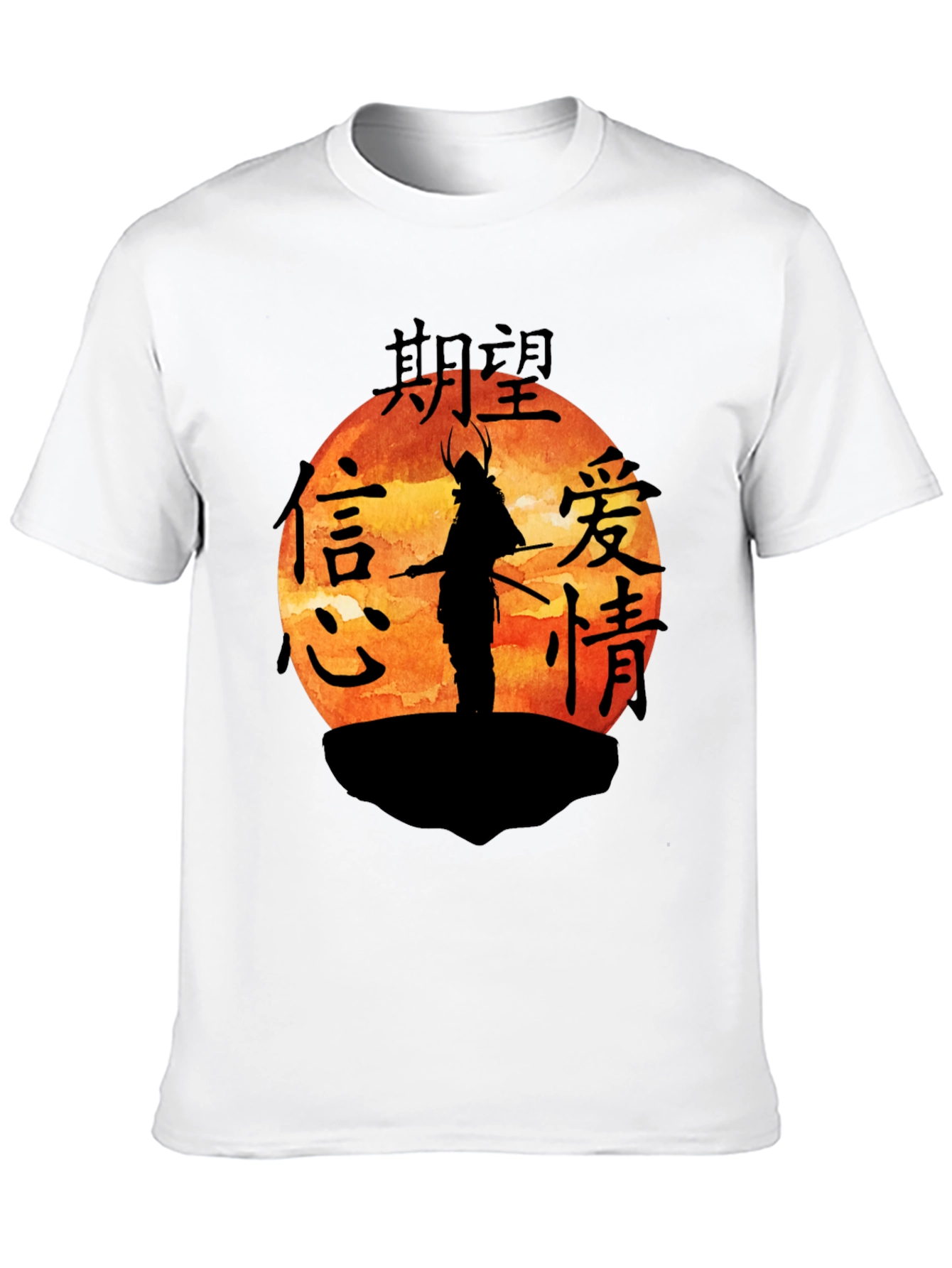 Camiseta Hombre Samurai Atardecer Japonés