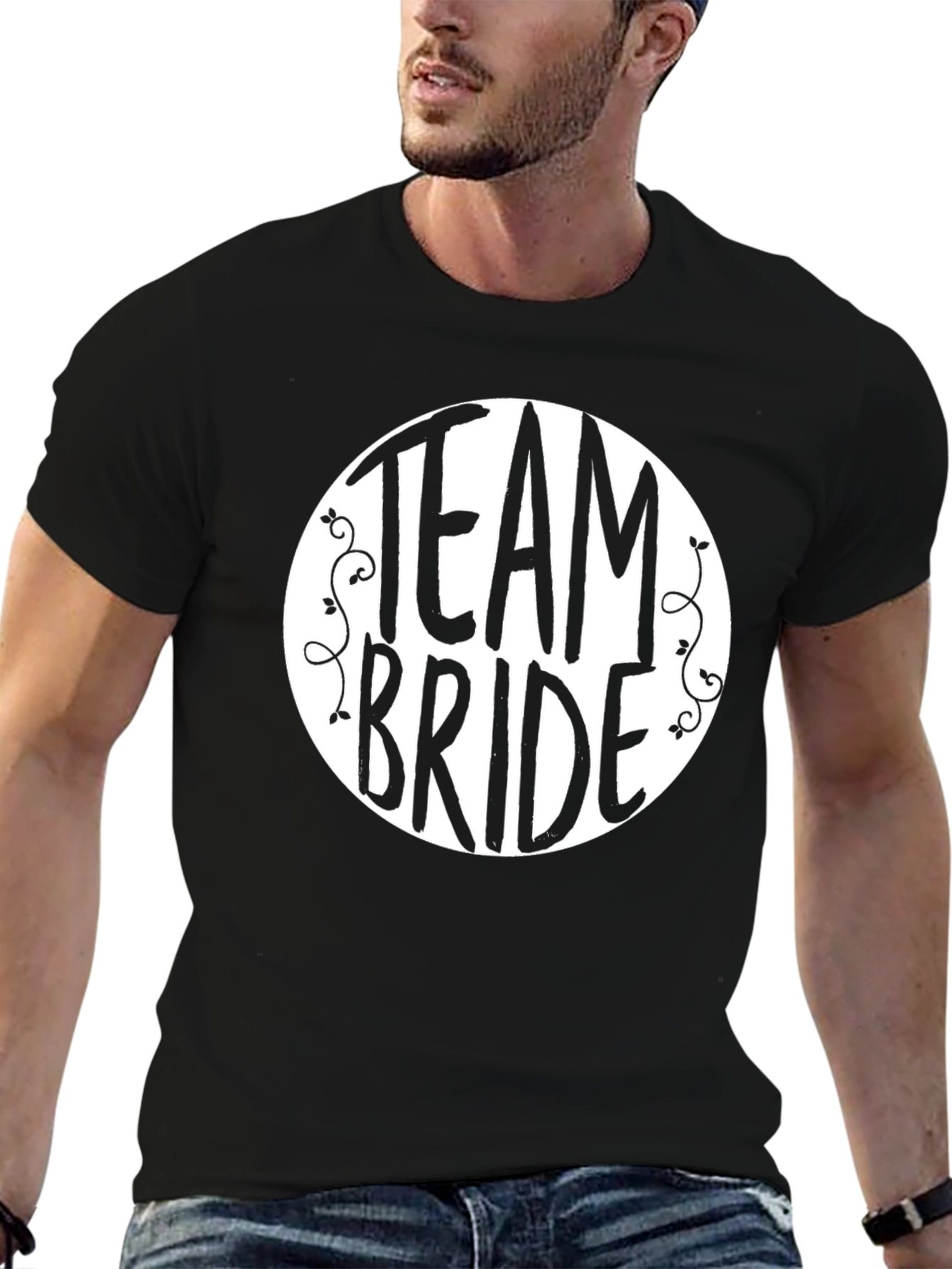 Camiseta Team Bride Negra para Despedida de Soltera