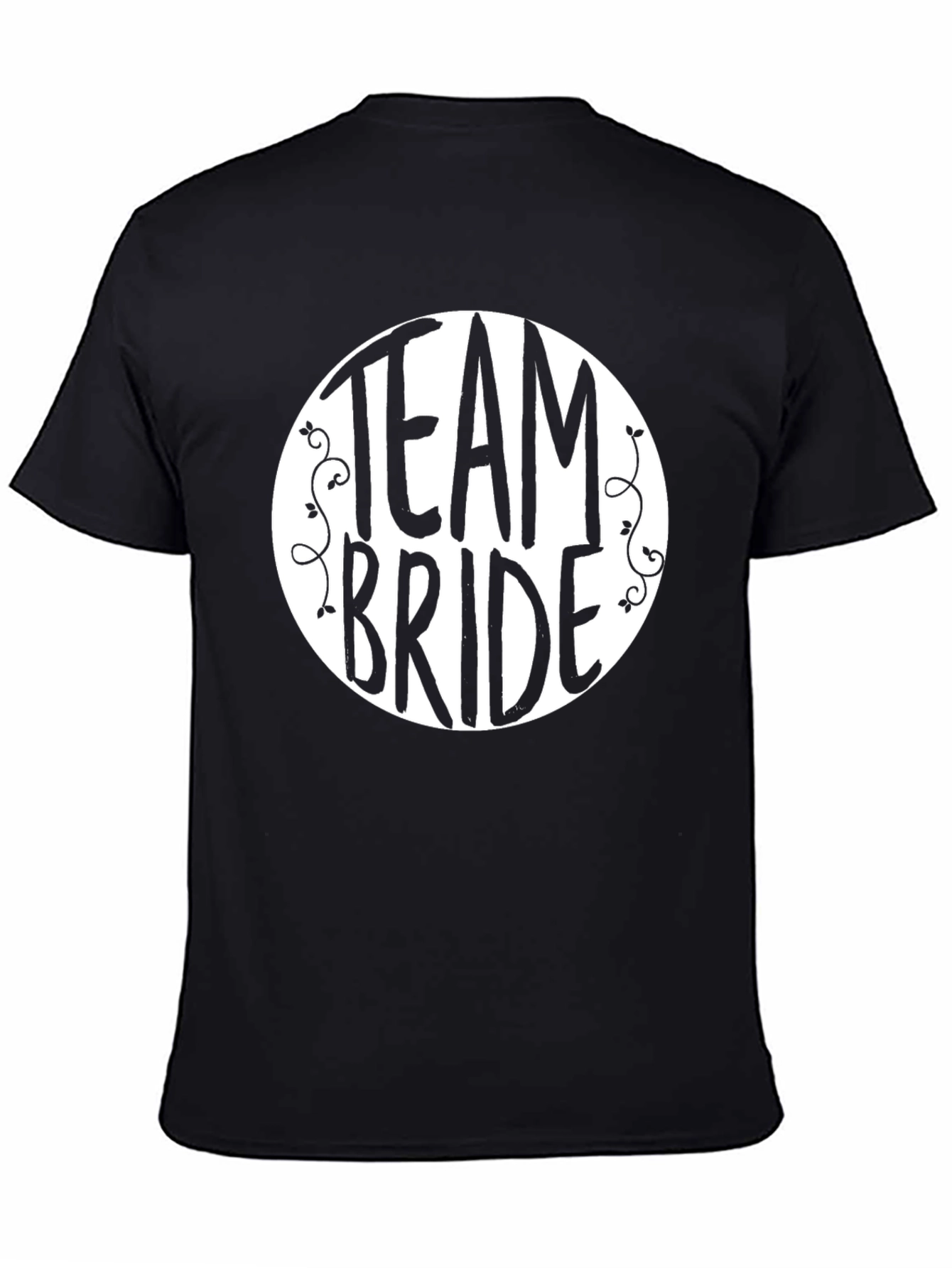 Camiseta Team Bride Negra para Despedida de Soltera