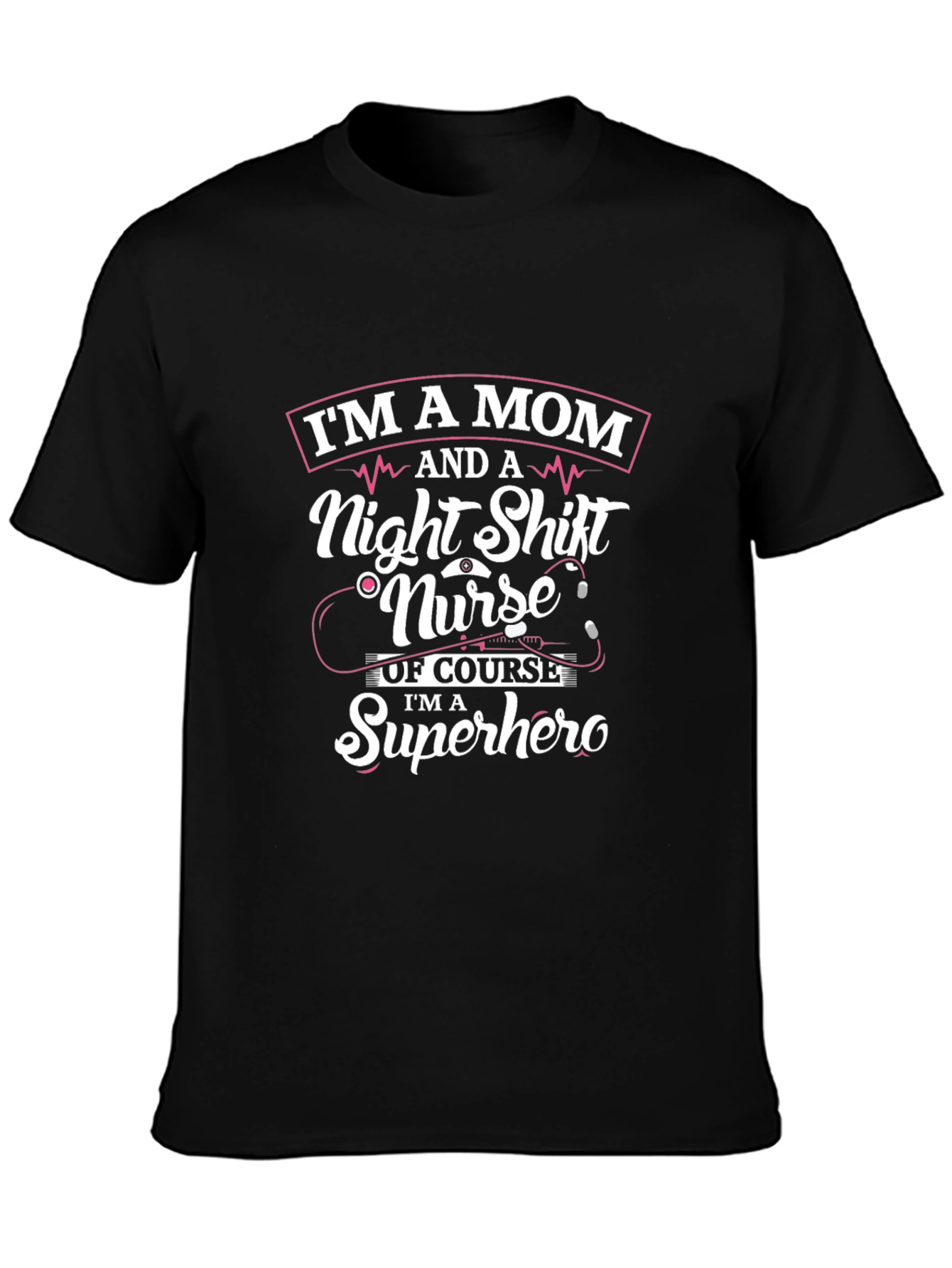 Camiseta Mamá Enfermera de Noche Superheroína