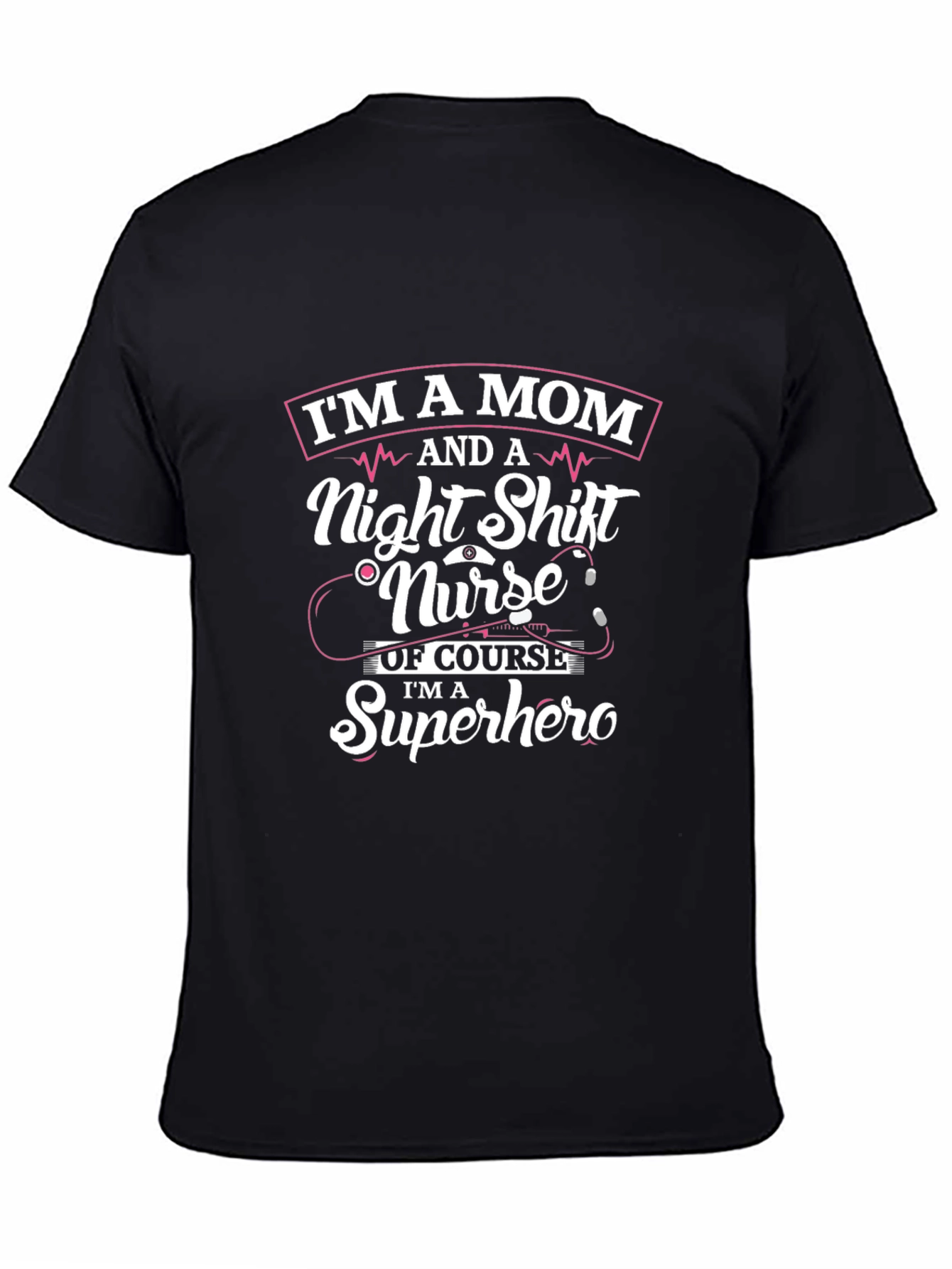 Camiseta Mamá Enfermera de Noche Superheroína