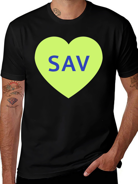 Camiseta Negra con Corazón SAV