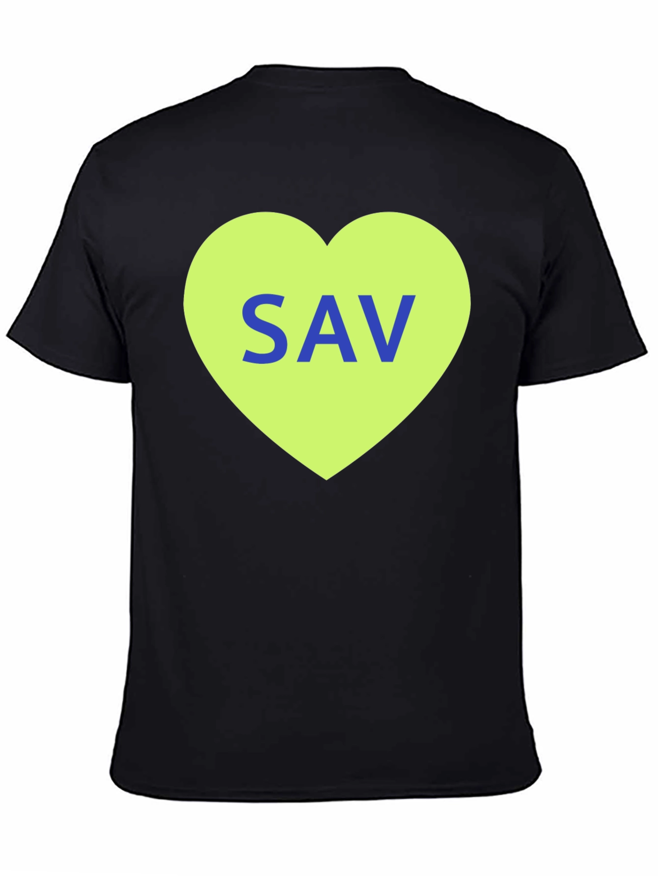 Camiseta Negra con Corazón SAV