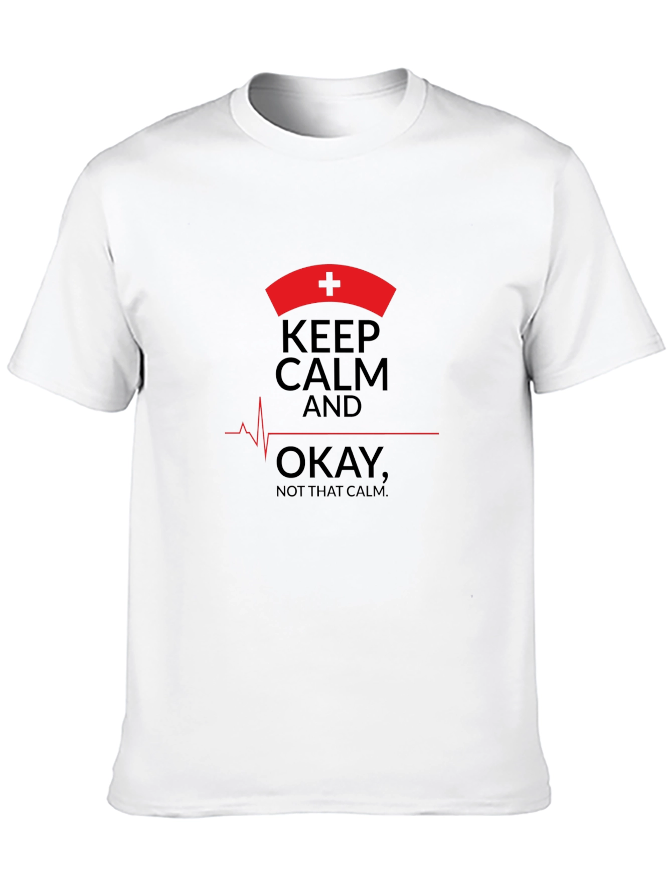 Camiseta Negra Estampada Keep Calm Not That Calm