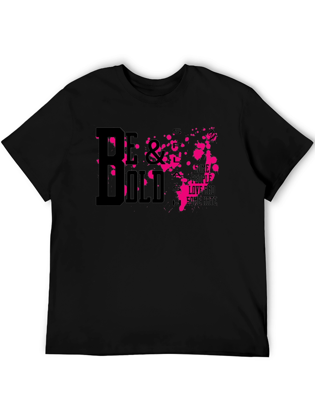 Camiseta Negra Estampada Be Bold