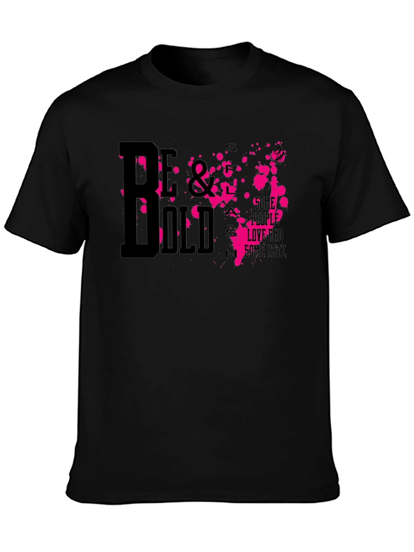 Camiseta Negra Estampada Be Bold