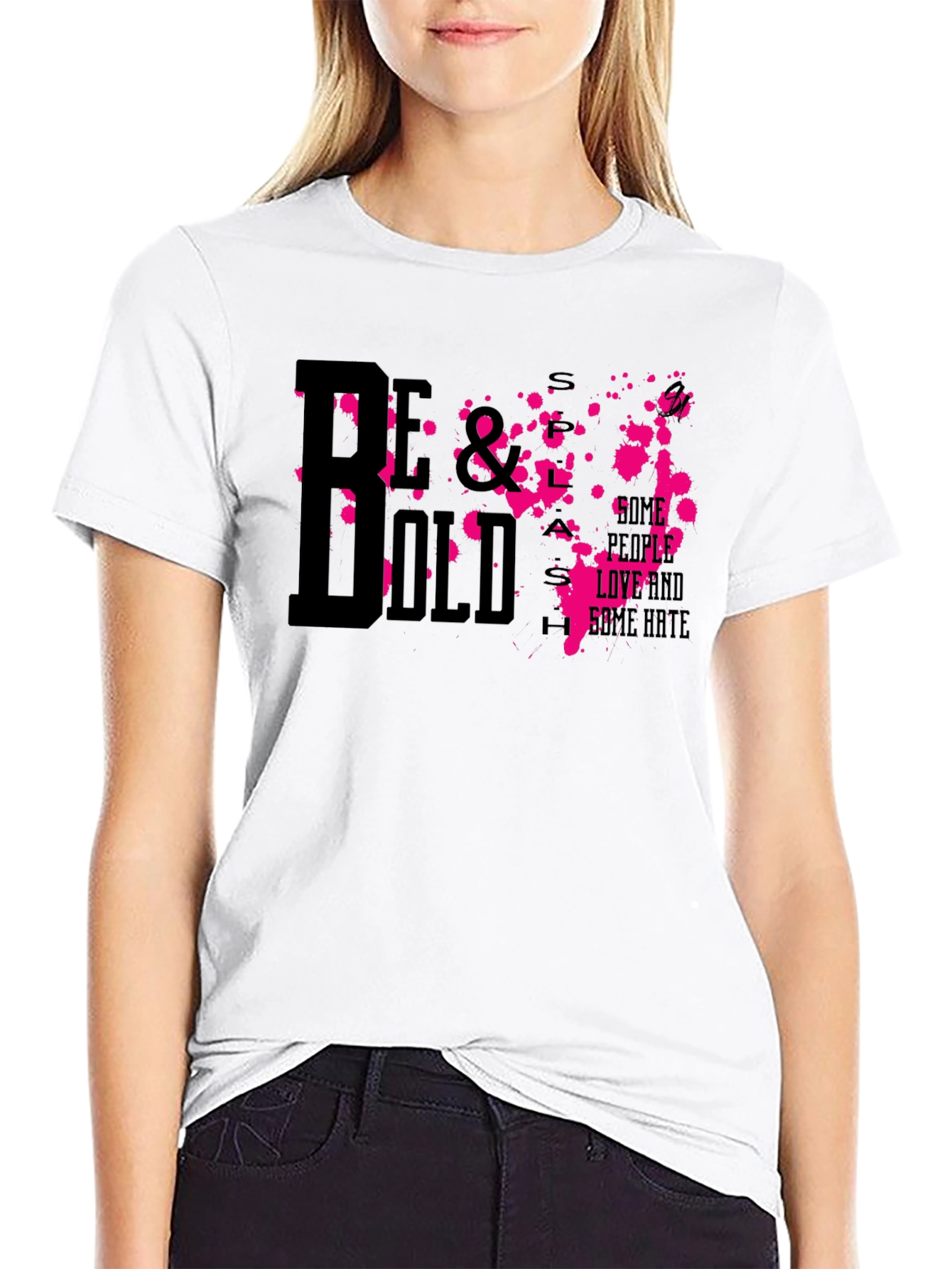 Camiseta Negra Estampada Be Bold
