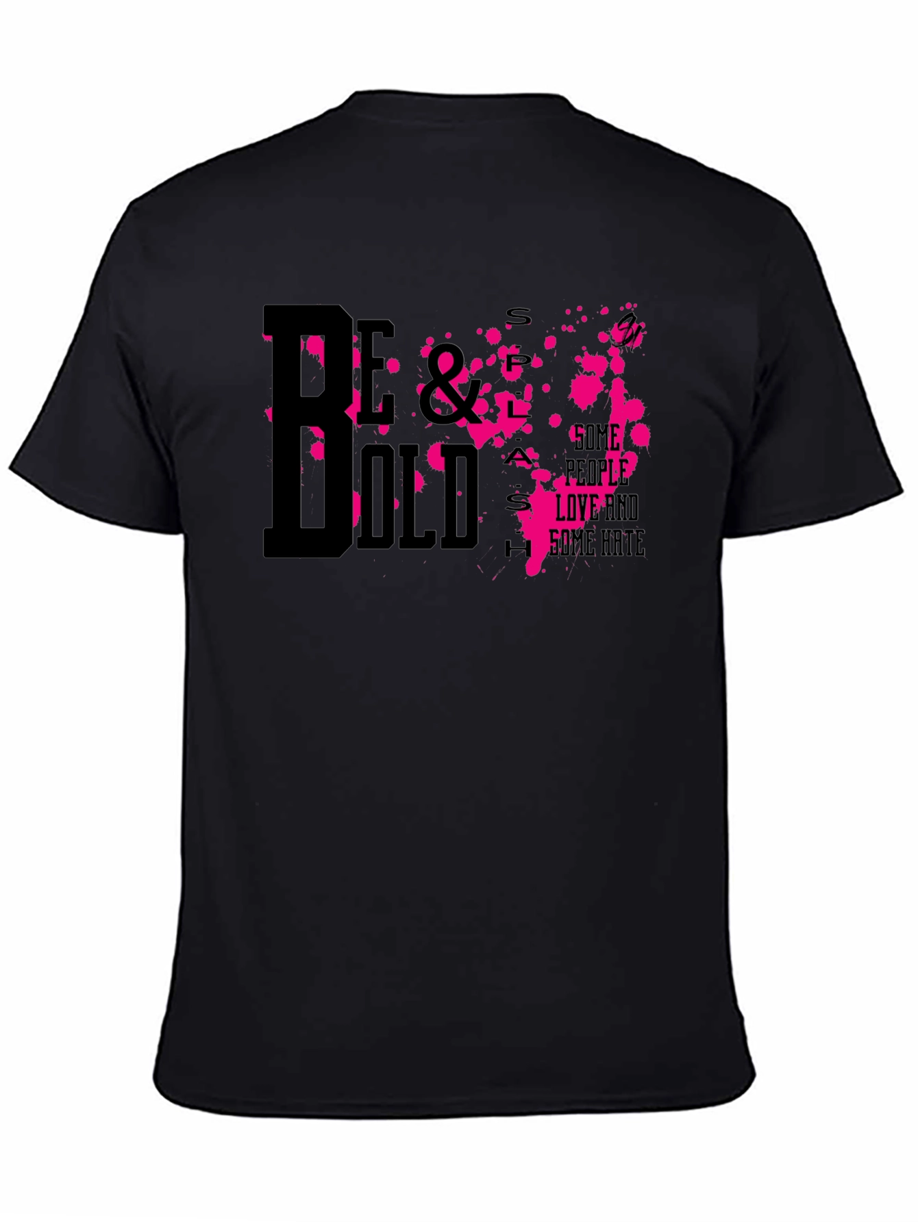 Camiseta Negra Estampada Be Bold