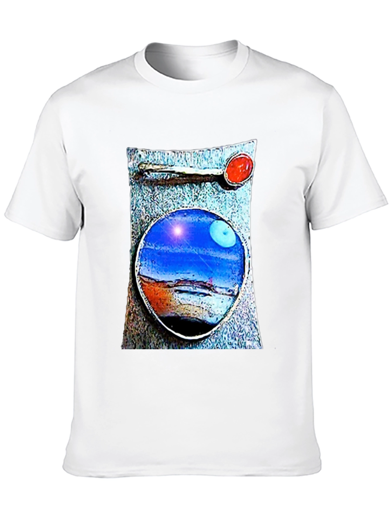 Camiseta Negra con Diseño Artístico Abstracto