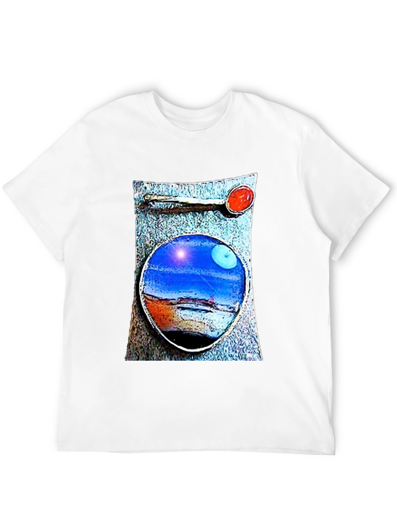 Camiseta Negra con Diseño Artístico Abstracto