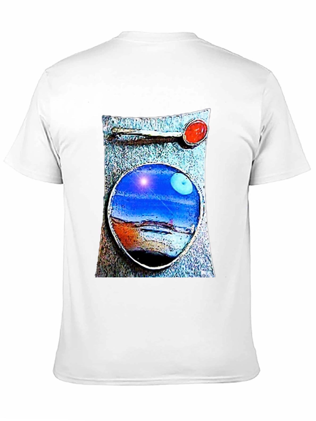 Camiseta Negra con Diseño Artístico Abstracto