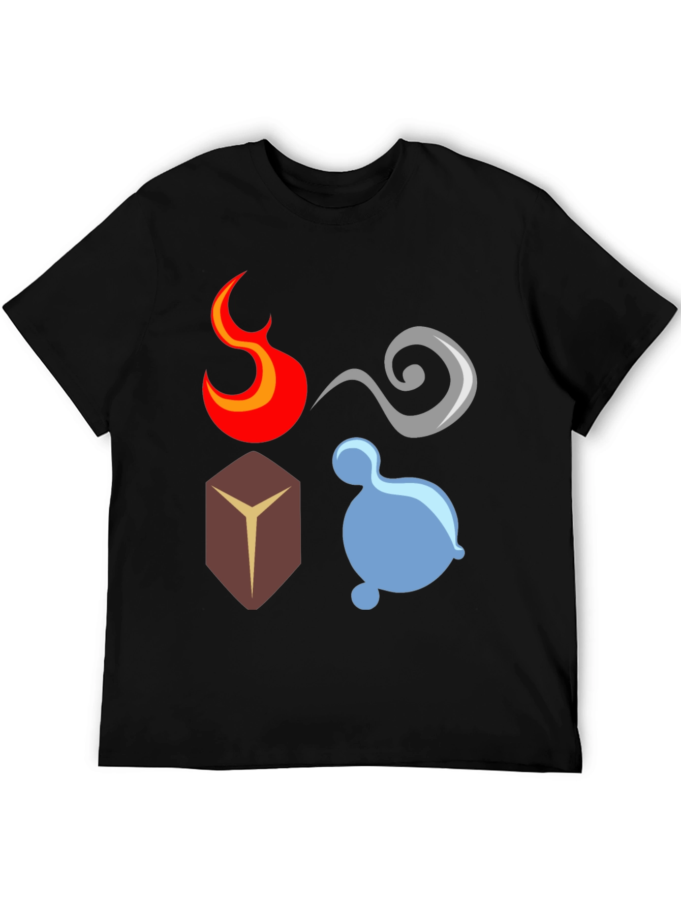 Camiseta Elementos: Fuego Aire Tierra Agua - Diseño Único