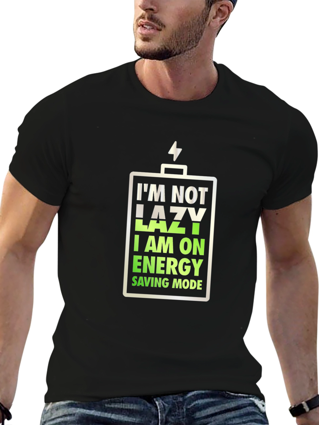 Camiseta Negra: Modo Ahorro de Energía