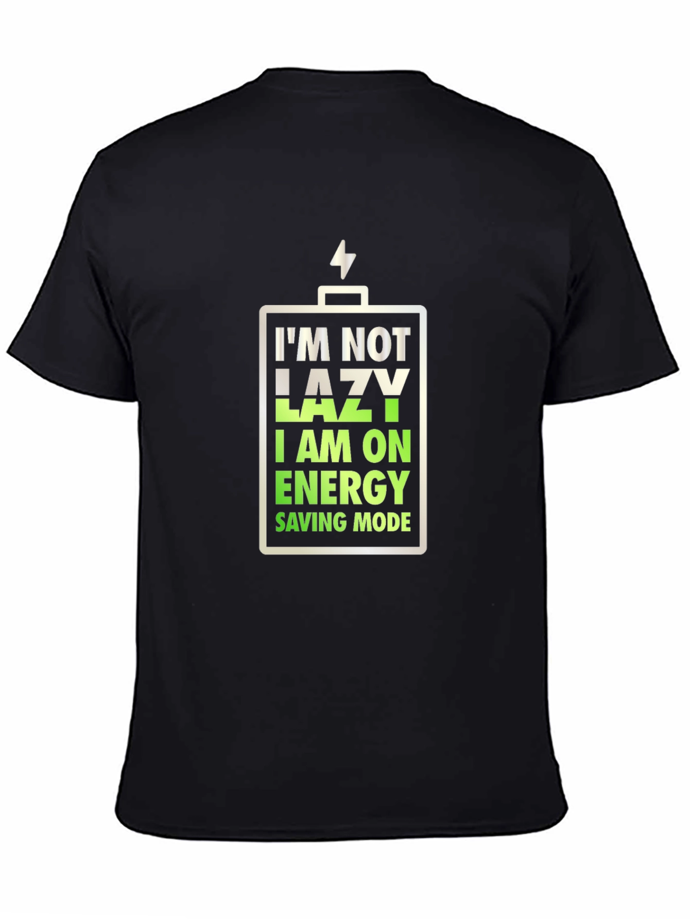 Camiseta Negra: Modo Ahorro de Energía