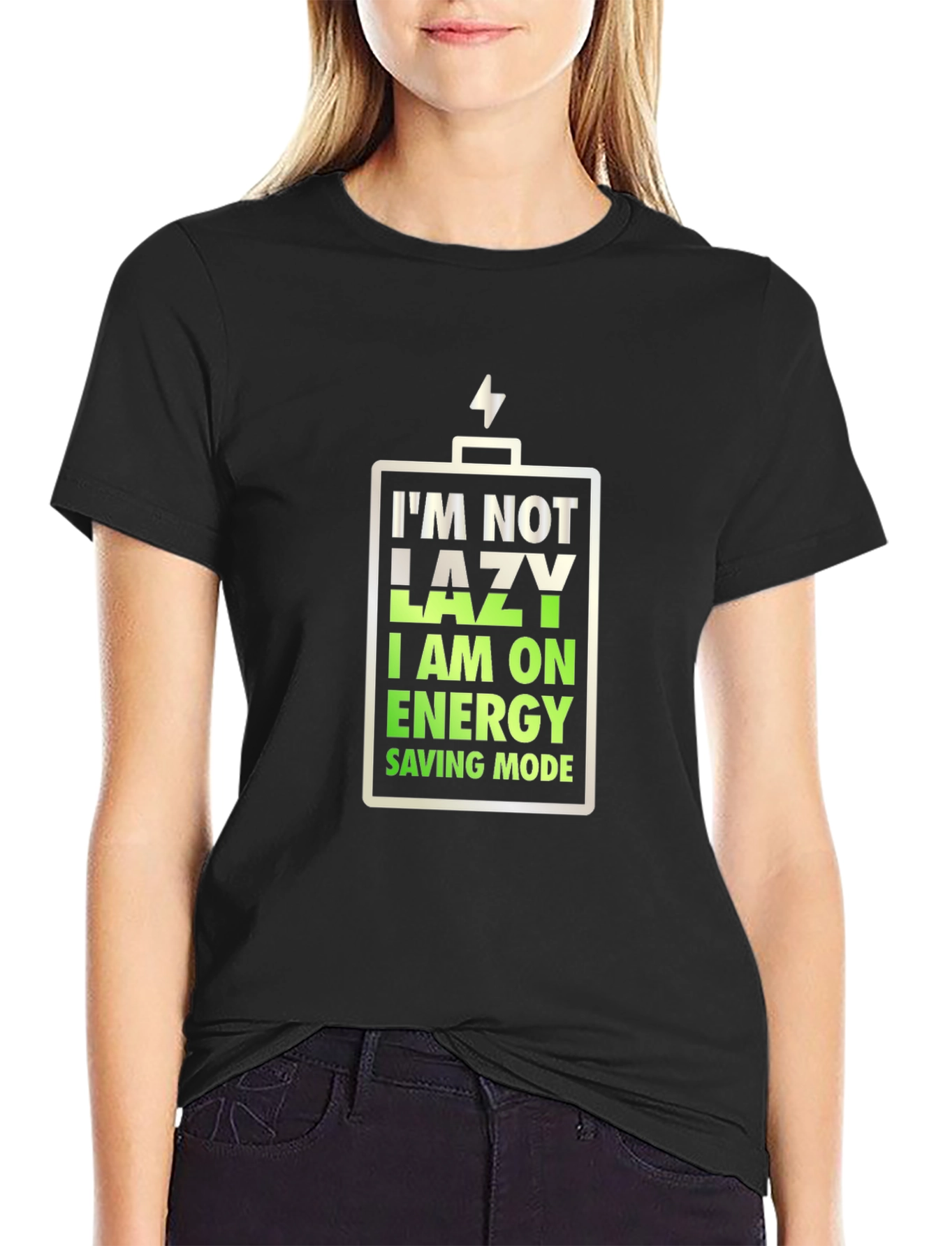 Camiseta Negra: Modo Ahorro de Energía