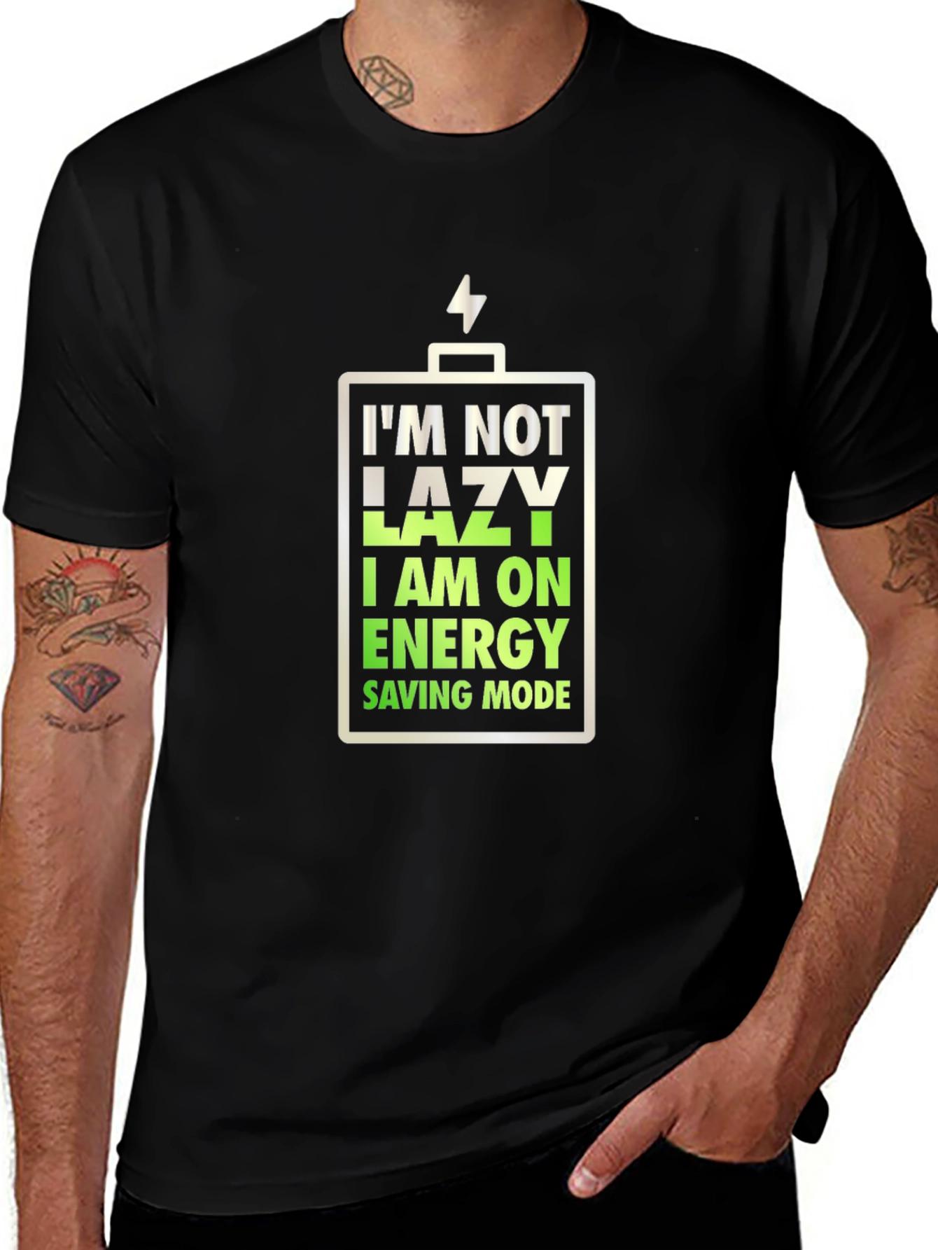 Camiseta Negra: Modo Ahorro de Energía