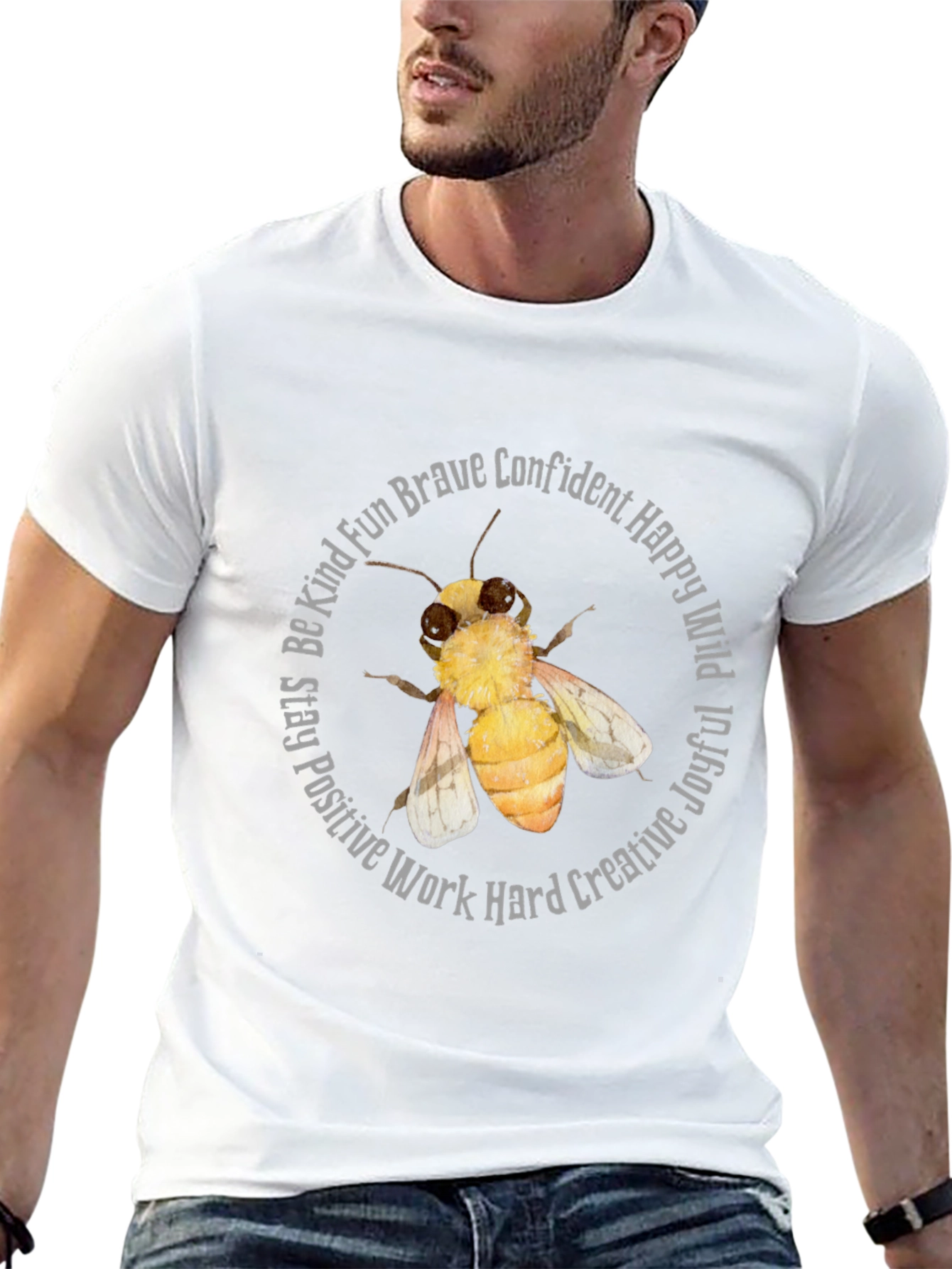 Camiseta Negra Abeja Motivacional