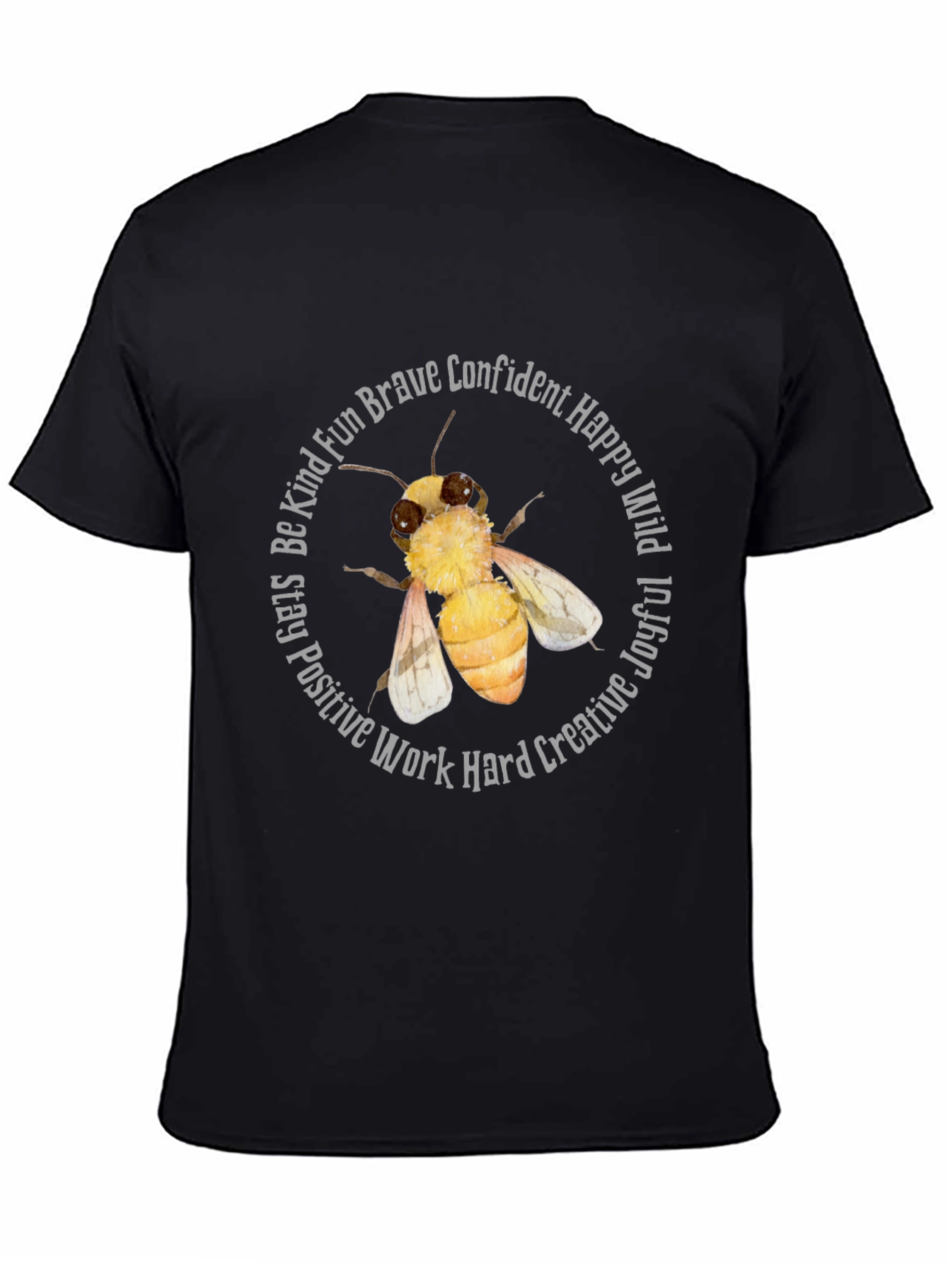Camiseta Negra Abeja Motivacional