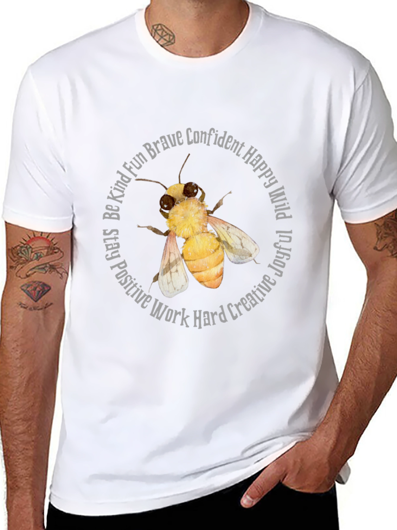 Camiseta Negra Abeja Motivacional