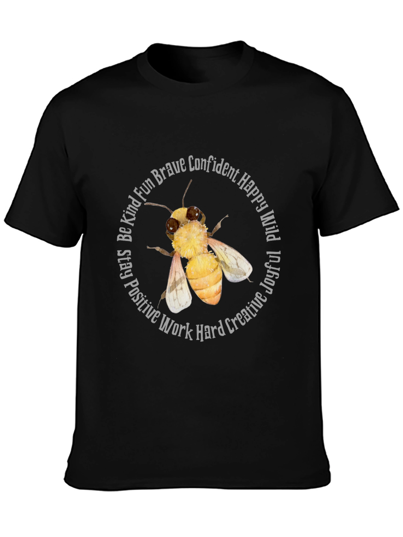 Camiseta Negra Abeja Motivacional