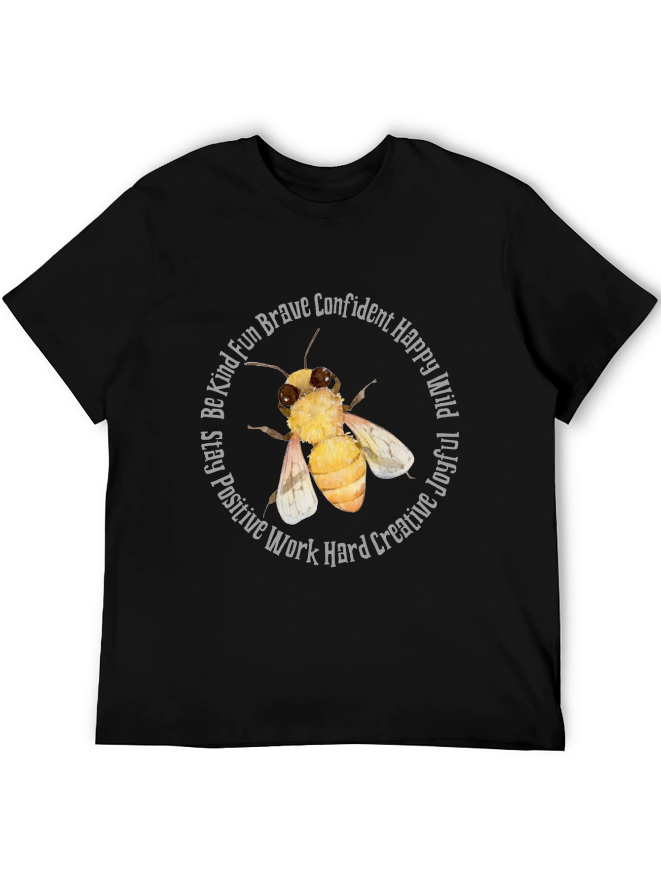 Camiseta Negra Abeja Motivacional