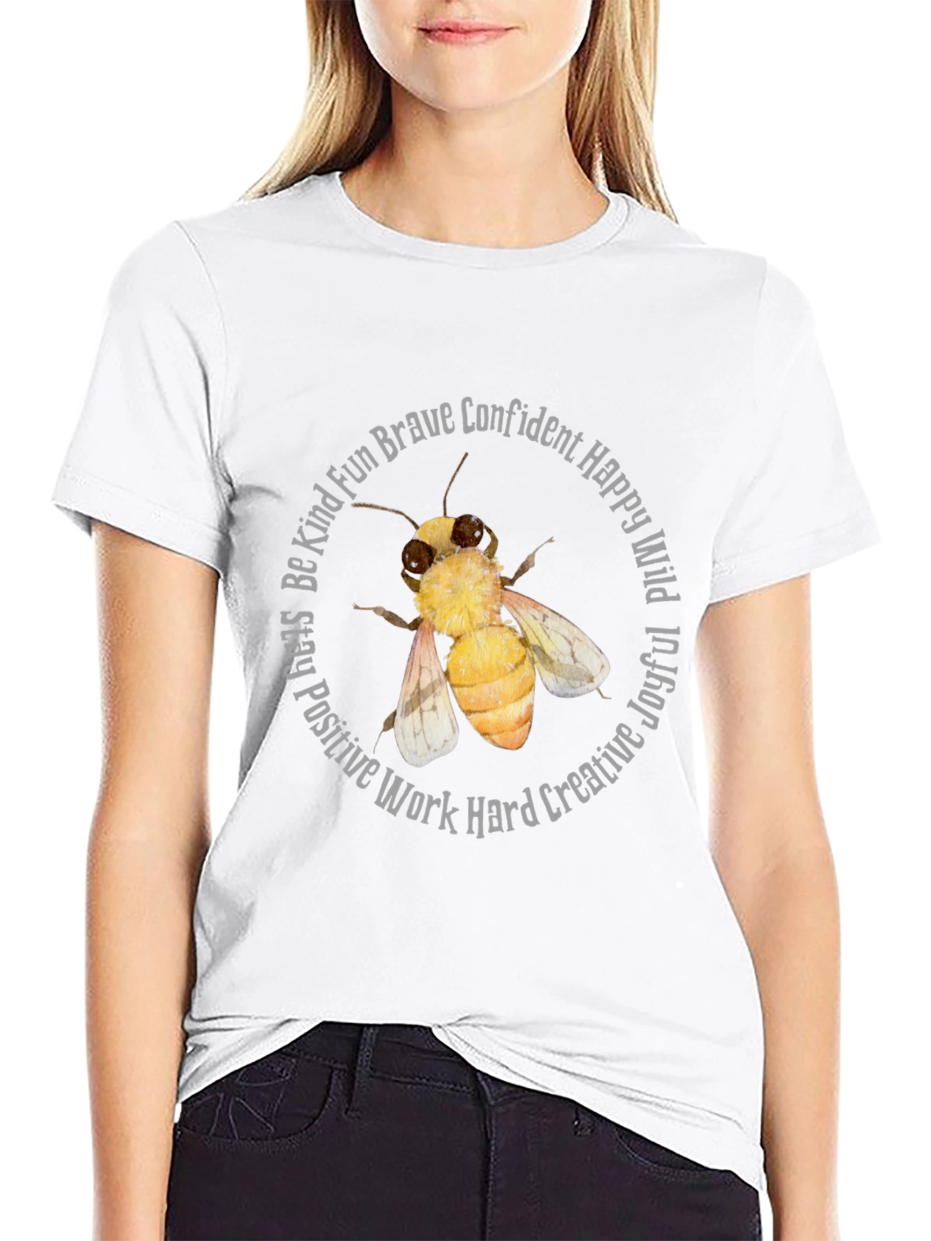 Camiseta Negra Abeja Motivacional