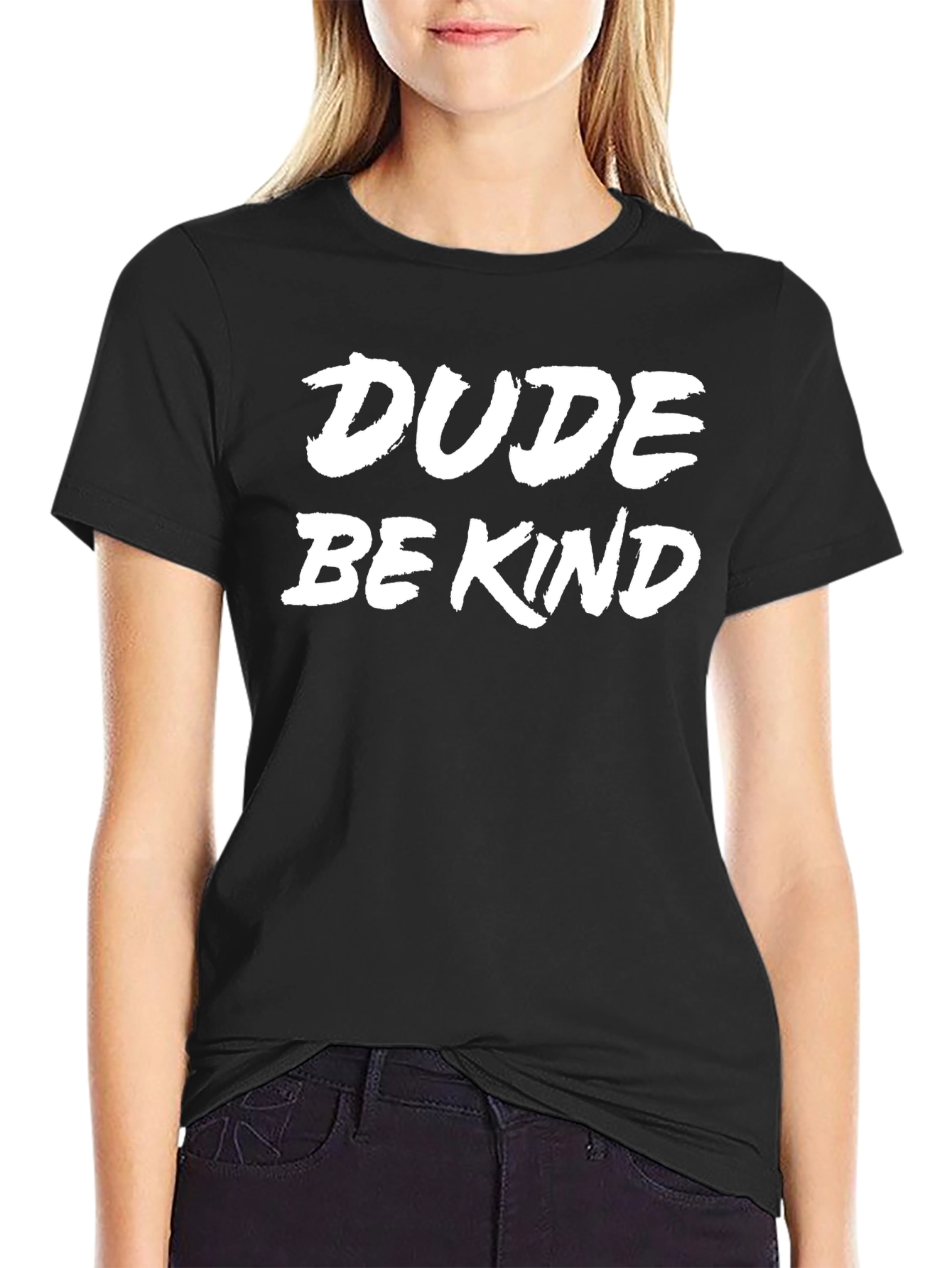 Camiseta Negra Dude Be Kind