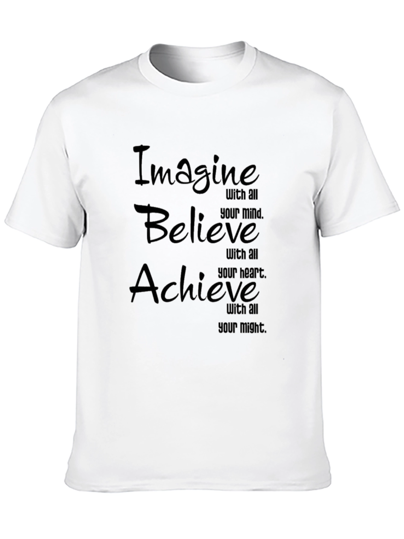 Camiseta Negra: Imagine Cree Logre