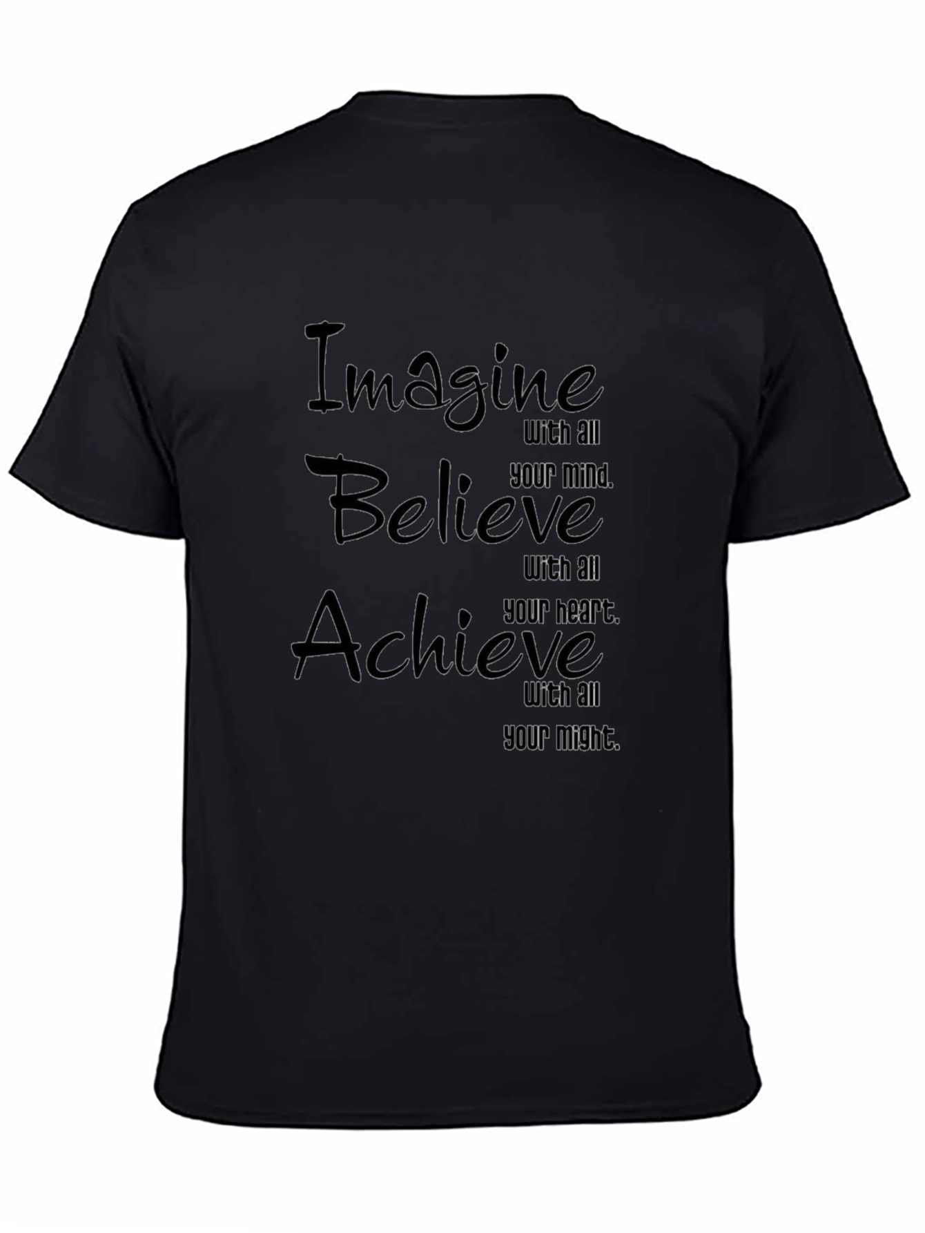 Camiseta Negra: Imagine Cree Logre