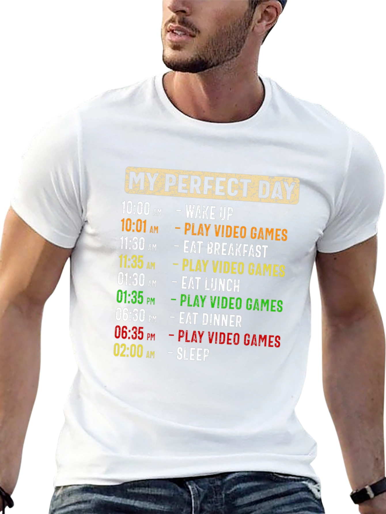 Camiseta Hombre Día Perfecto Videojuegos