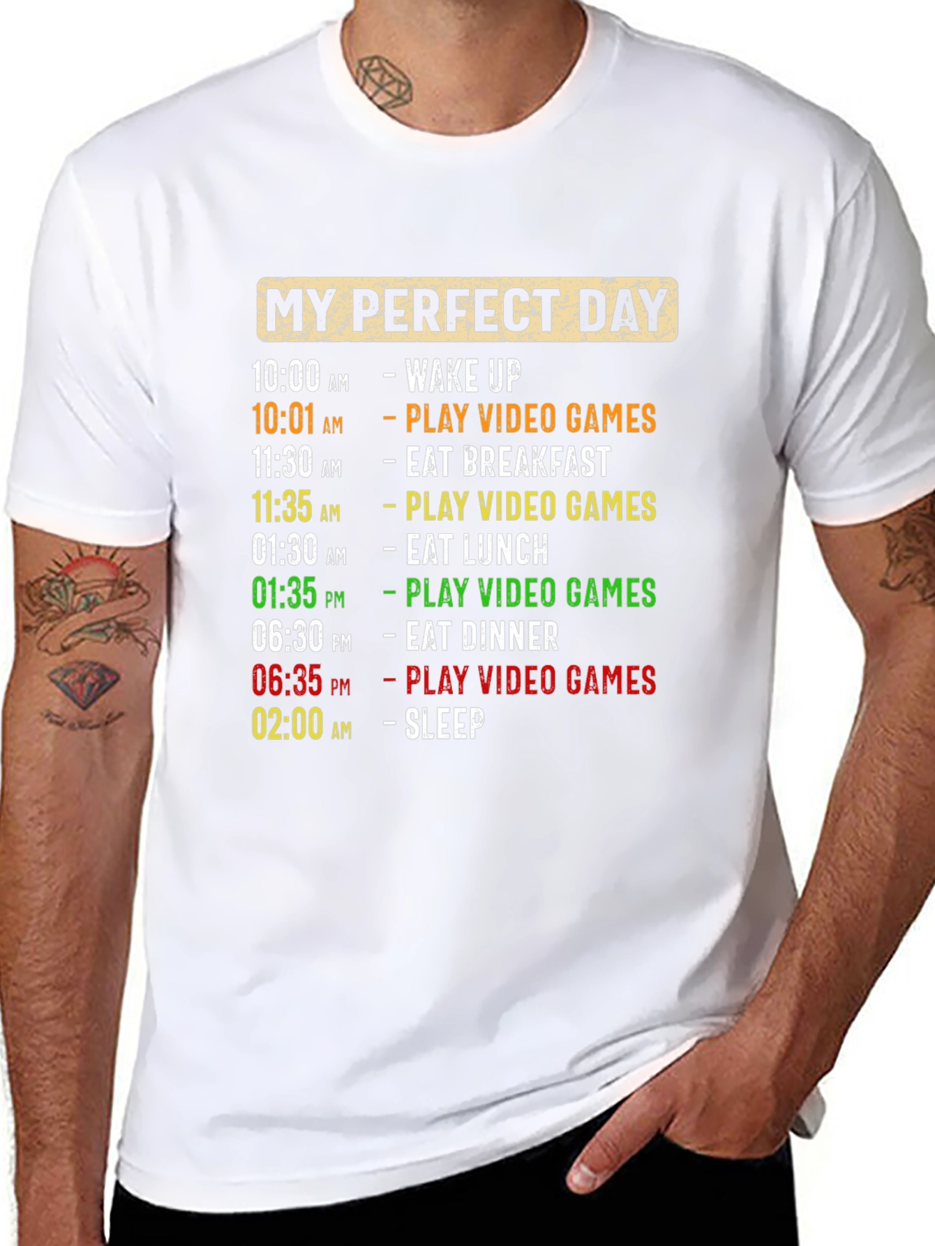 Camiseta Hombre Día Perfecto Videojuegos