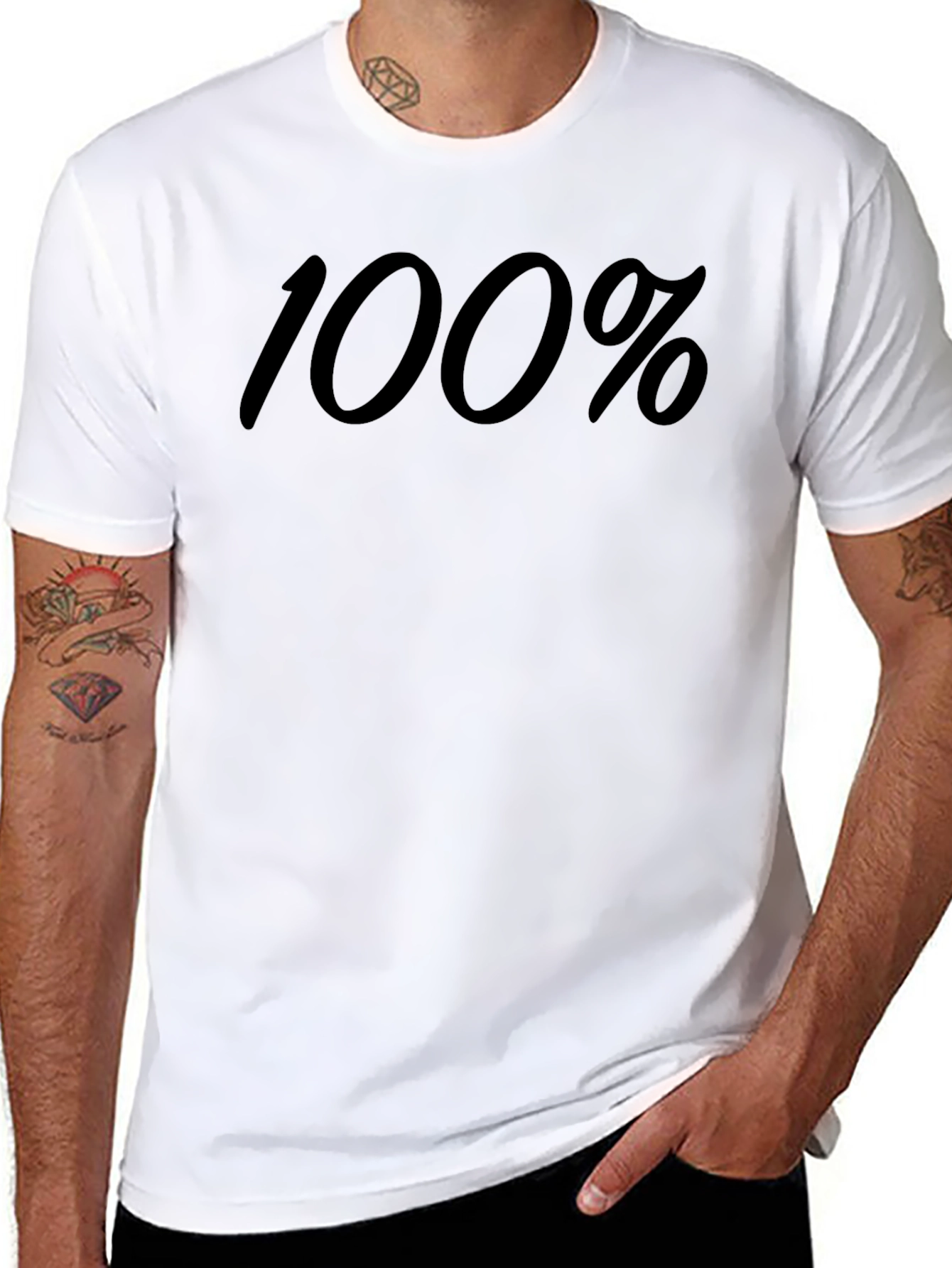 Camiseta Negra 100% Algodón Diseño Casual