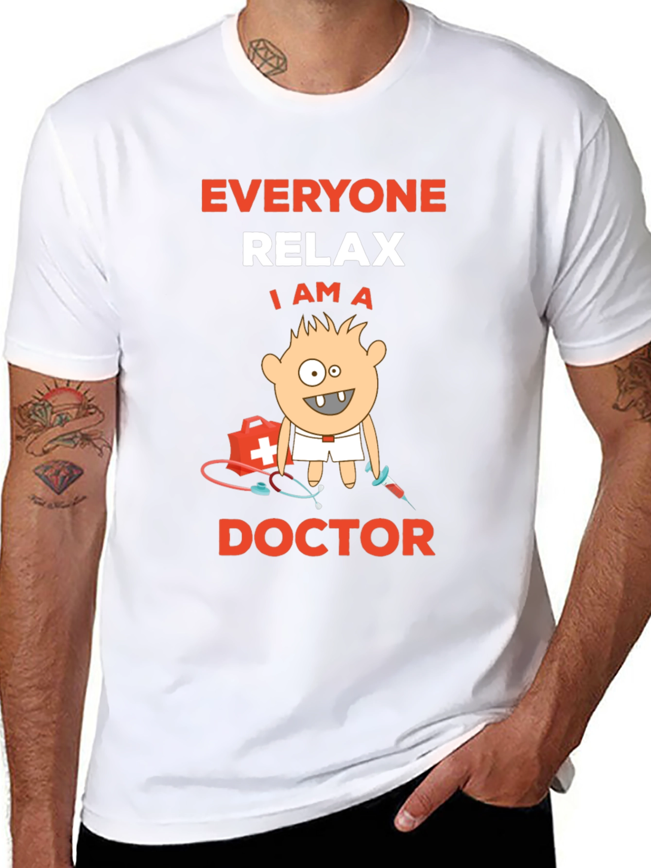 Camiseta Negra Soy Doctor: Relájate con Estilo