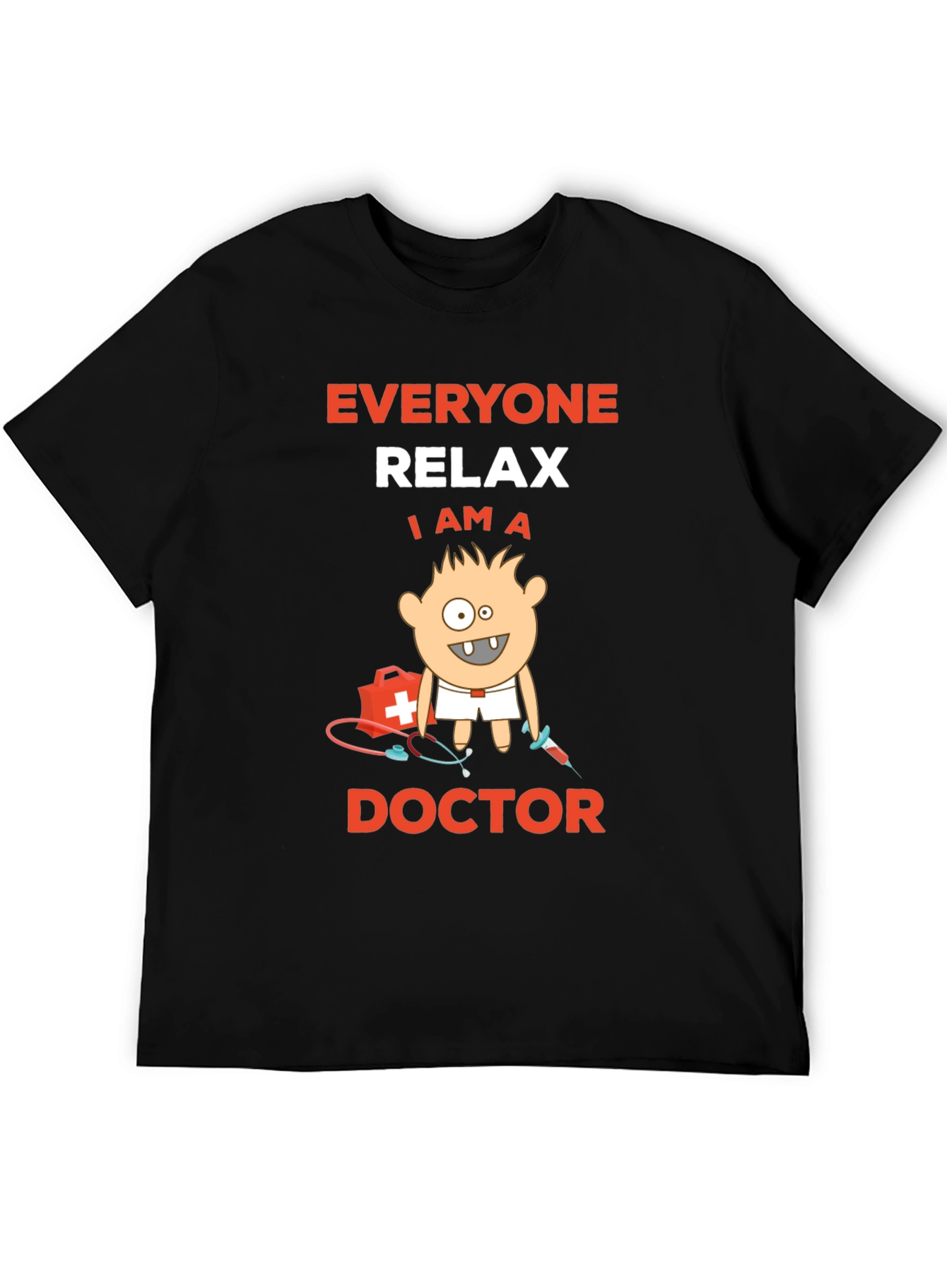 Camiseta Negra Soy Doctor: Relájate con Estilo