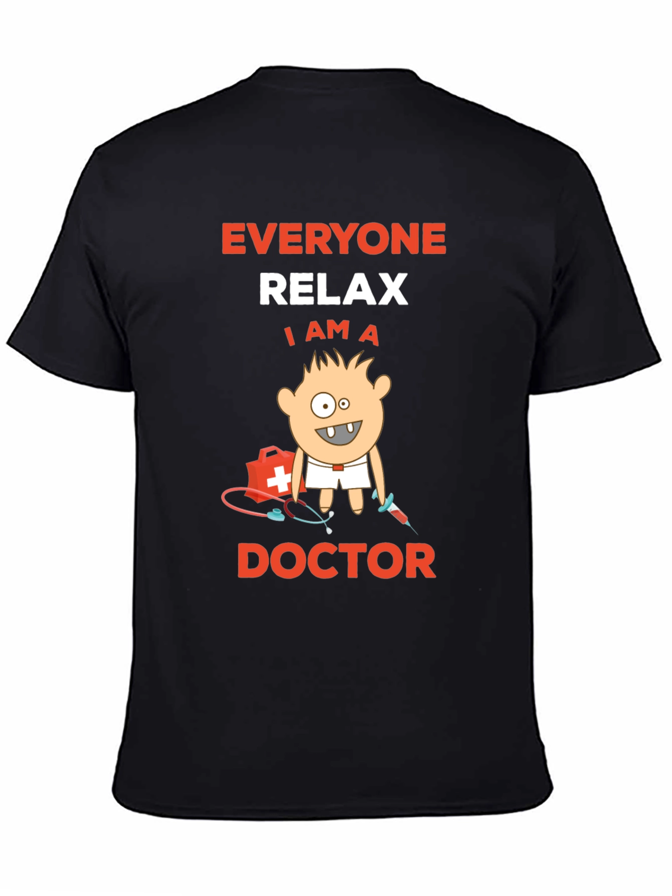 Camiseta Negra Soy Doctor: Relájate con Estilo