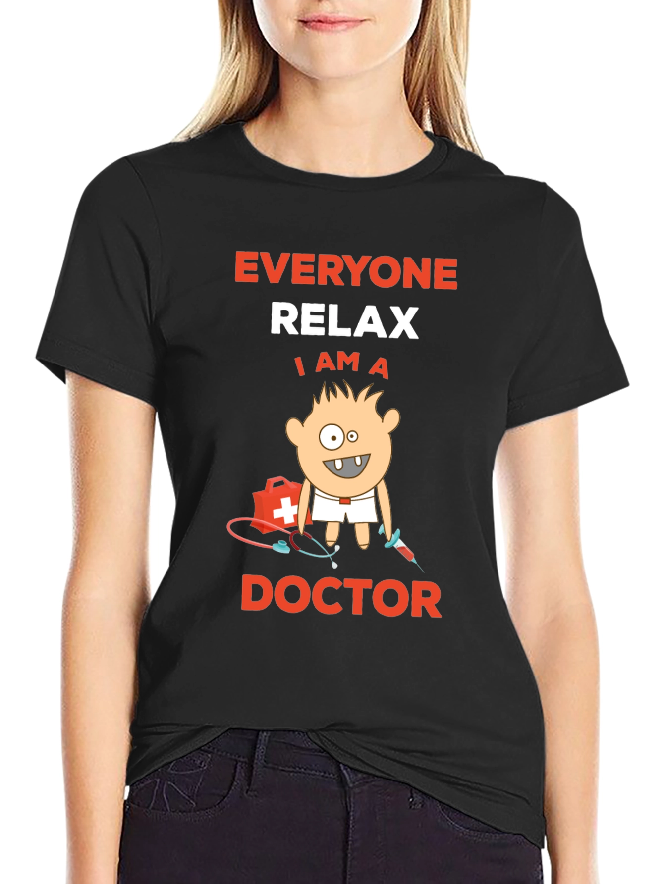 Camiseta Negra Soy Doctor: Relájate con Estilo