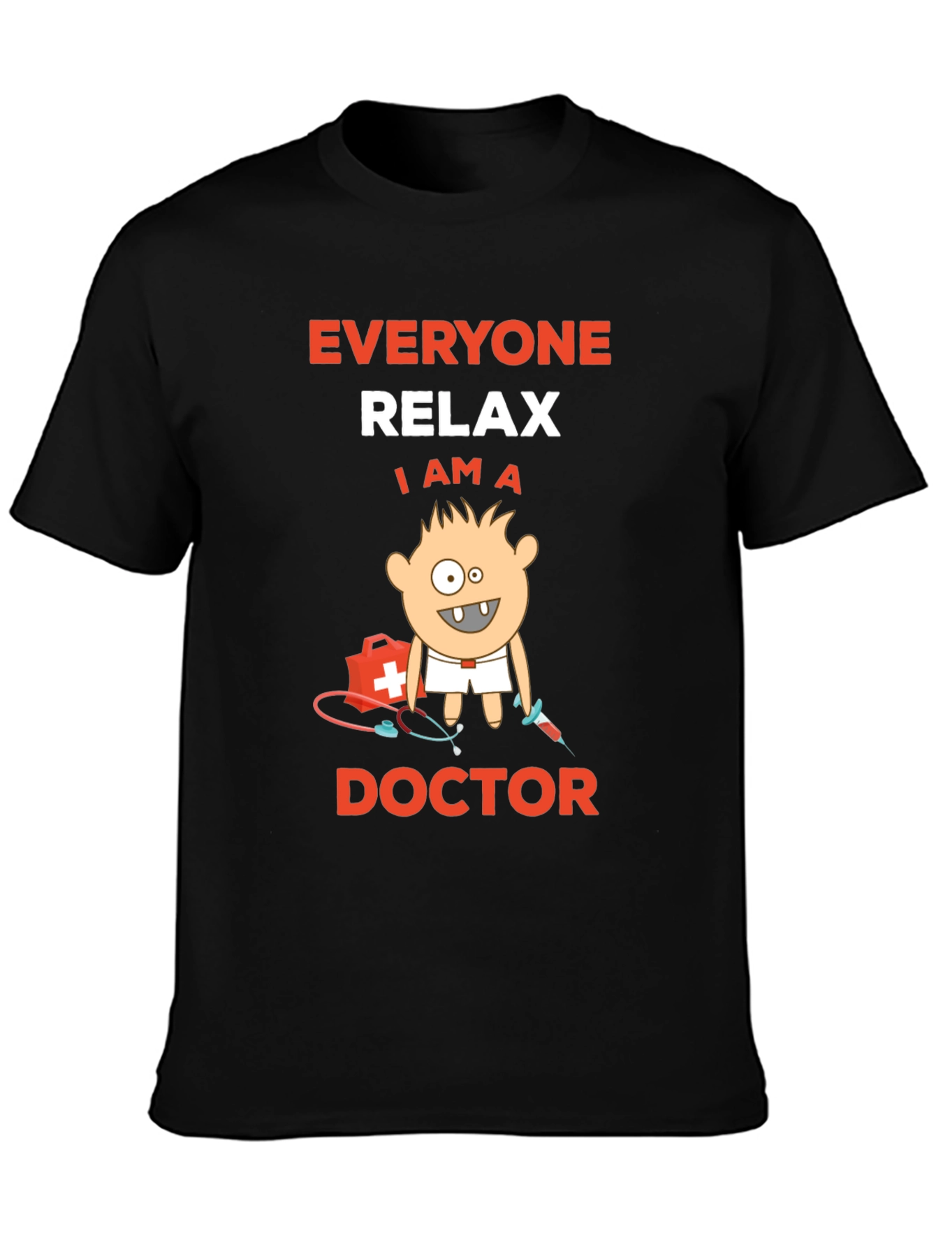Camiseta Negra Soy Doctor: Relájate con Estilo