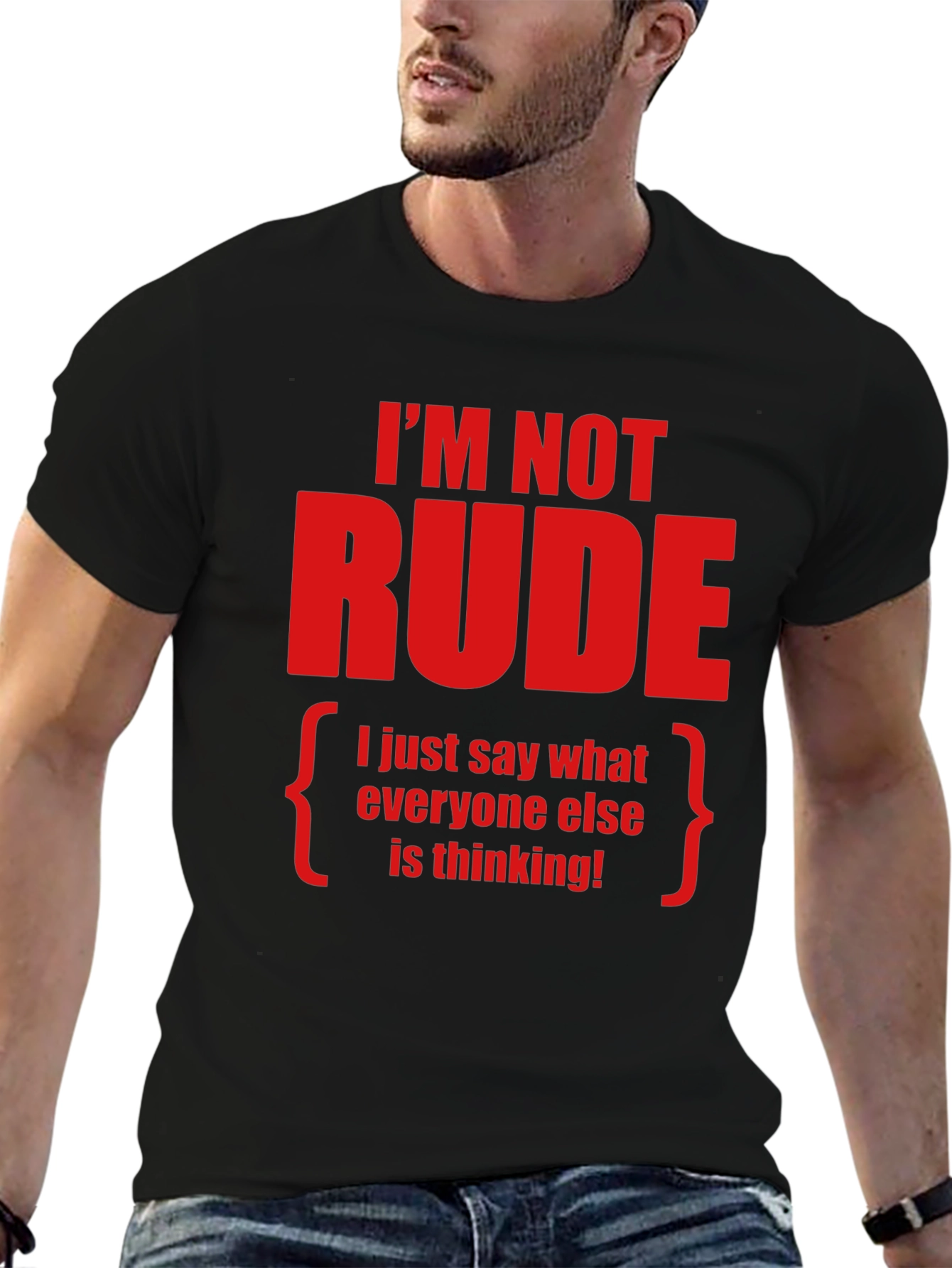 Camiseta con Frase Divertida Im Not Rude